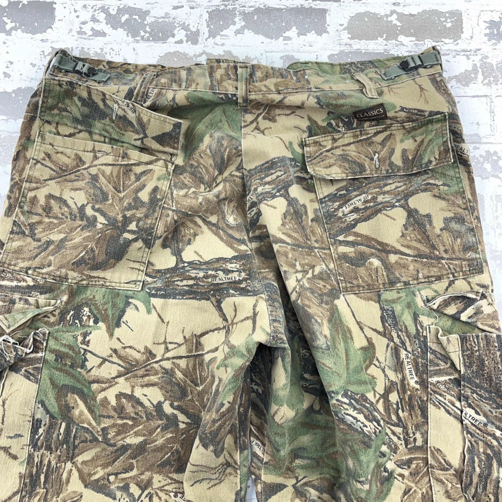 Vintage VINTAGE Ranger Camouflage Cargo Pants Men 36x30 L Green Cotton Canvas Straight Relaxed 5-Pocket 90s Body Baggy USA Belt Loops Size US 33 - 4 Thumbnail