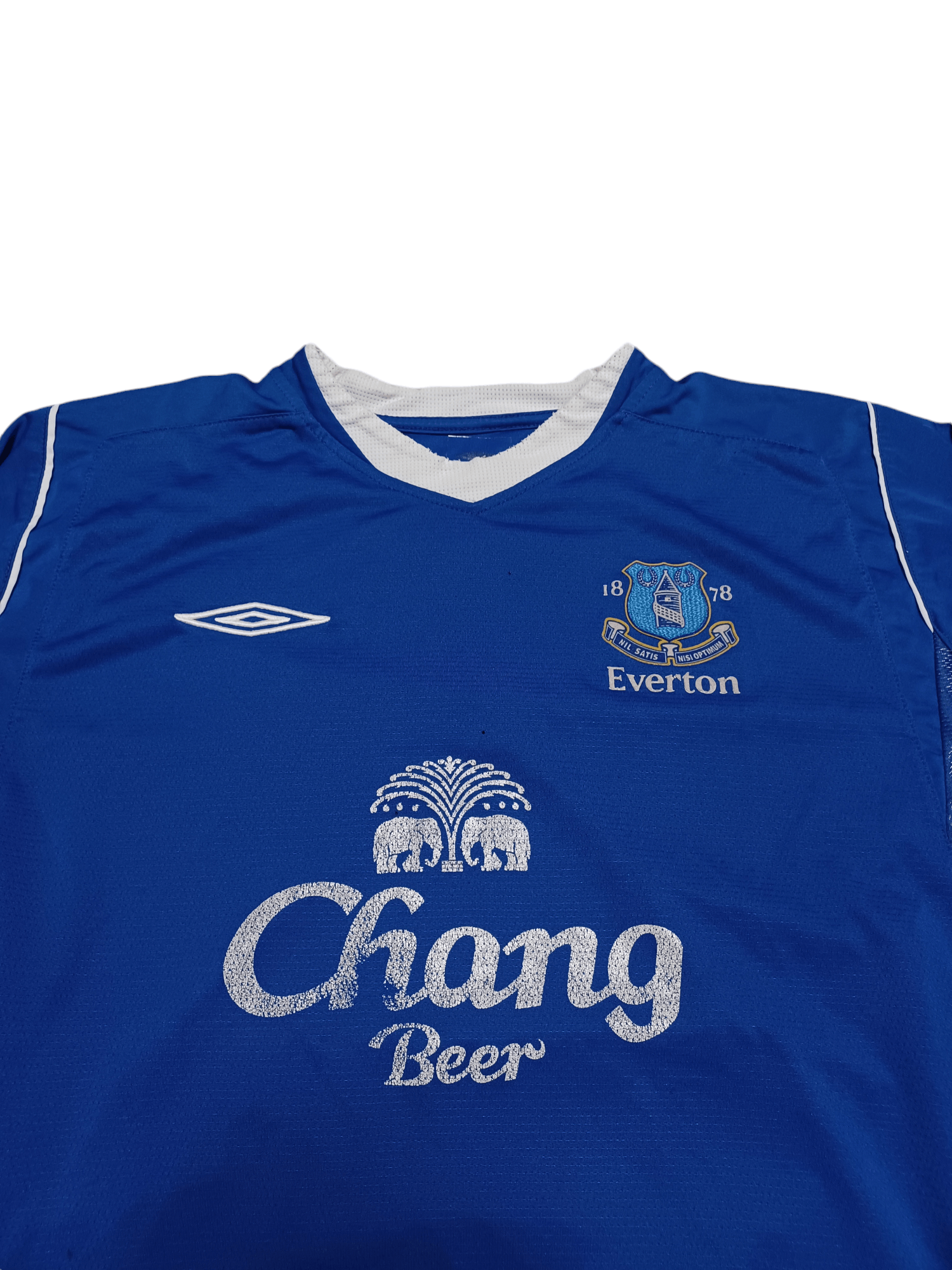 Umbro EVERTON 2004/2005 UMBRO CHANG BEER VINTAGE LONGSLEEVE JERSEY Size US L / EU 52-54 / 3 - 2 Thumbnail