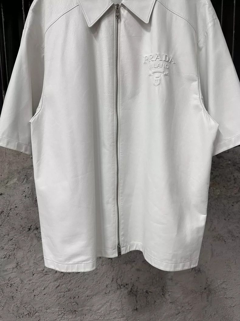 Prada Prada Short Sleeve Leather Jacket Shirt-2506 Size US M / EU 48-50 / 2 - 4 Thumbnail