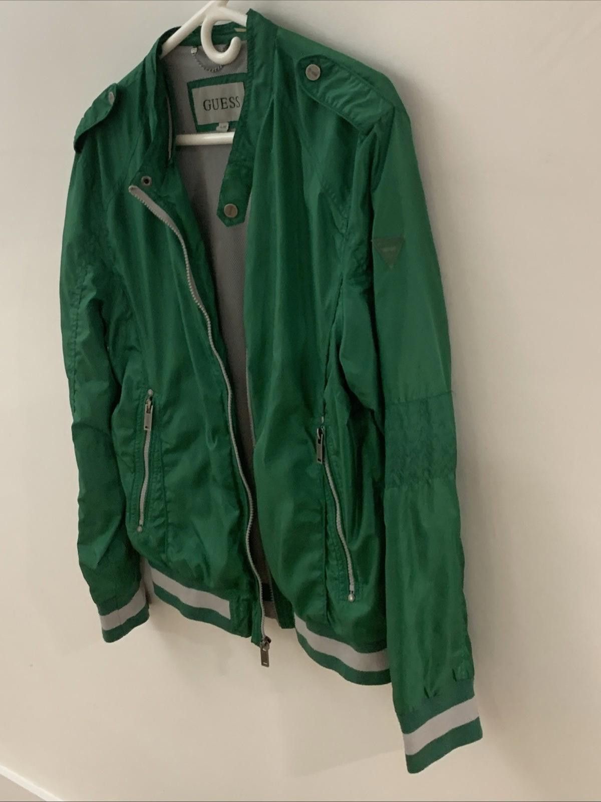 Guess Vintage GUESS Emerald Green Lightweight Jacket Military 2010 Size US L / EU 52-54 / 3 - 2 Thumbnail