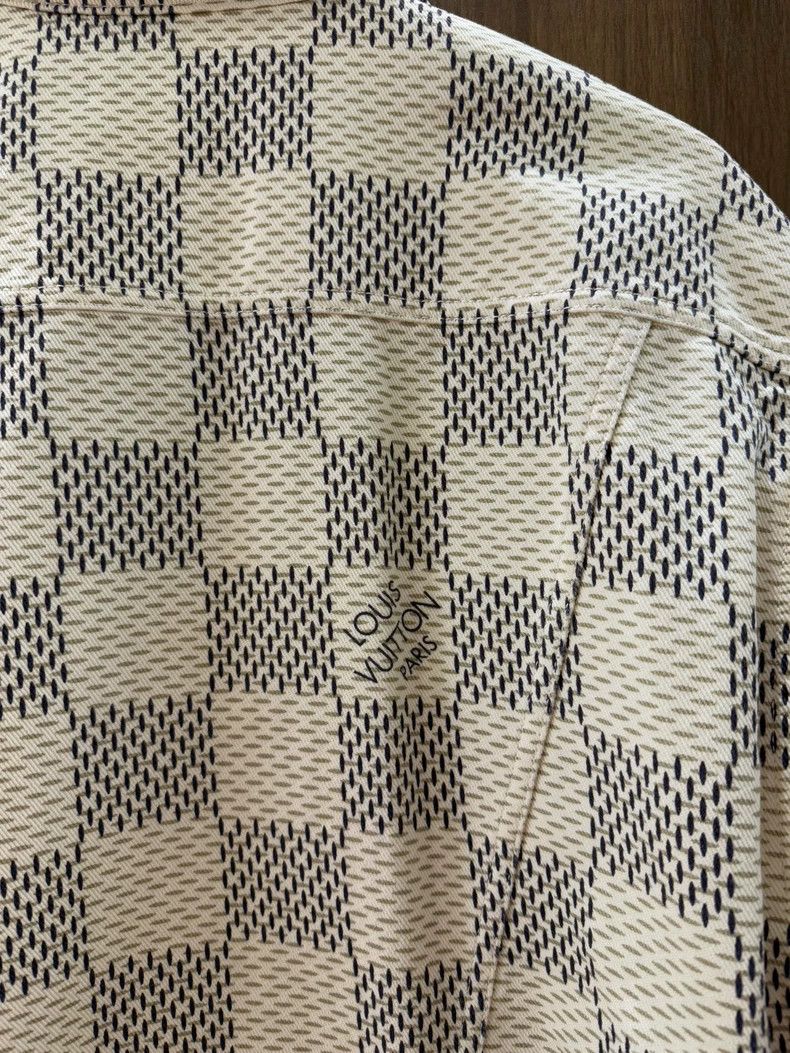 Louis Vuitton Louis Vuitton White checkered denim jacket Size S / US 4 / IT 40 - 6 Thumbnail