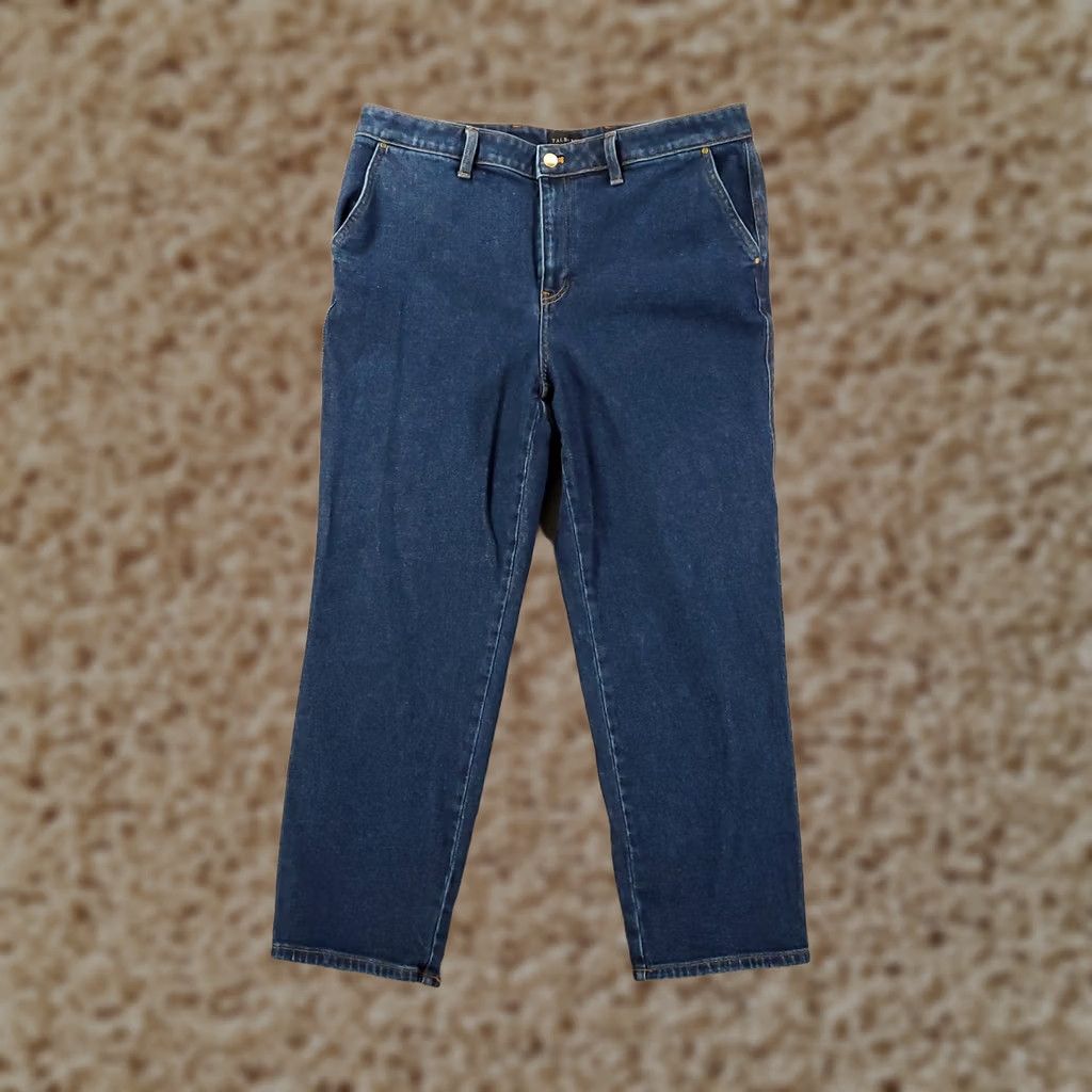 Talbots Talbots Slim Straight Ankle Jeans Womens Size 16 Dark Blue Wash Slimming Stretch Denim 5-Pocket Inseam 27in Size 38" / US 16 / IT 52 - 1 Thumbnail