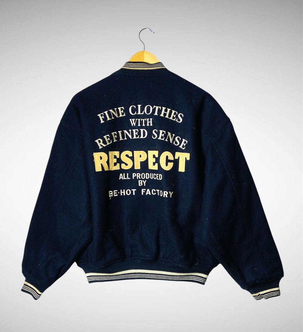 Japanese Brand Vintage Be Hot Reversible Wool Bomber Jacket Size US XL / EU 56 / 4 - 2 Thumbnail