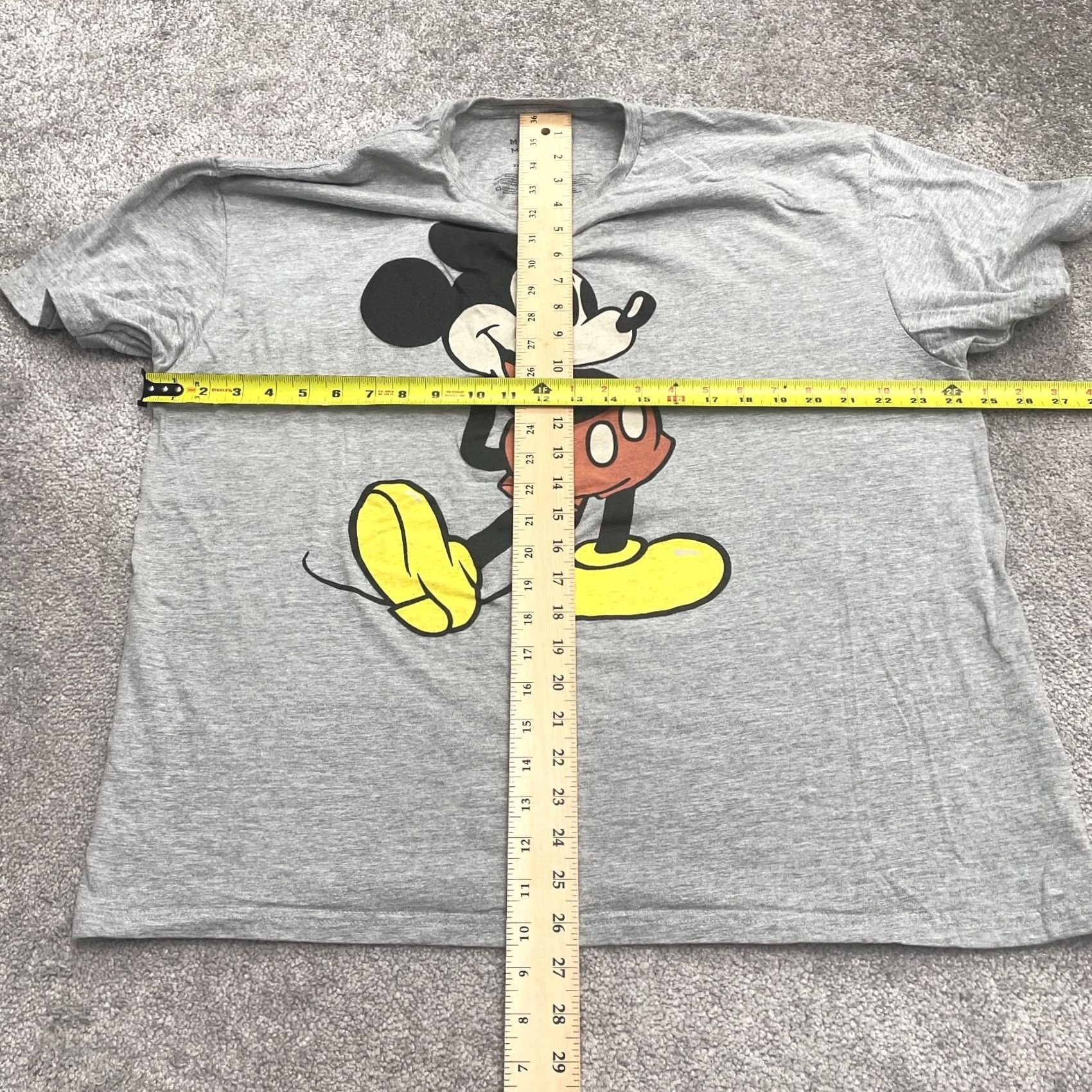 Disney Disney Mickey Mouse Graphic T-Shirt Mens 2X Gray Crew Neck Short Sleeve Tee Top Size US XXL / EU 58 / 5 - 5 Thumbnail