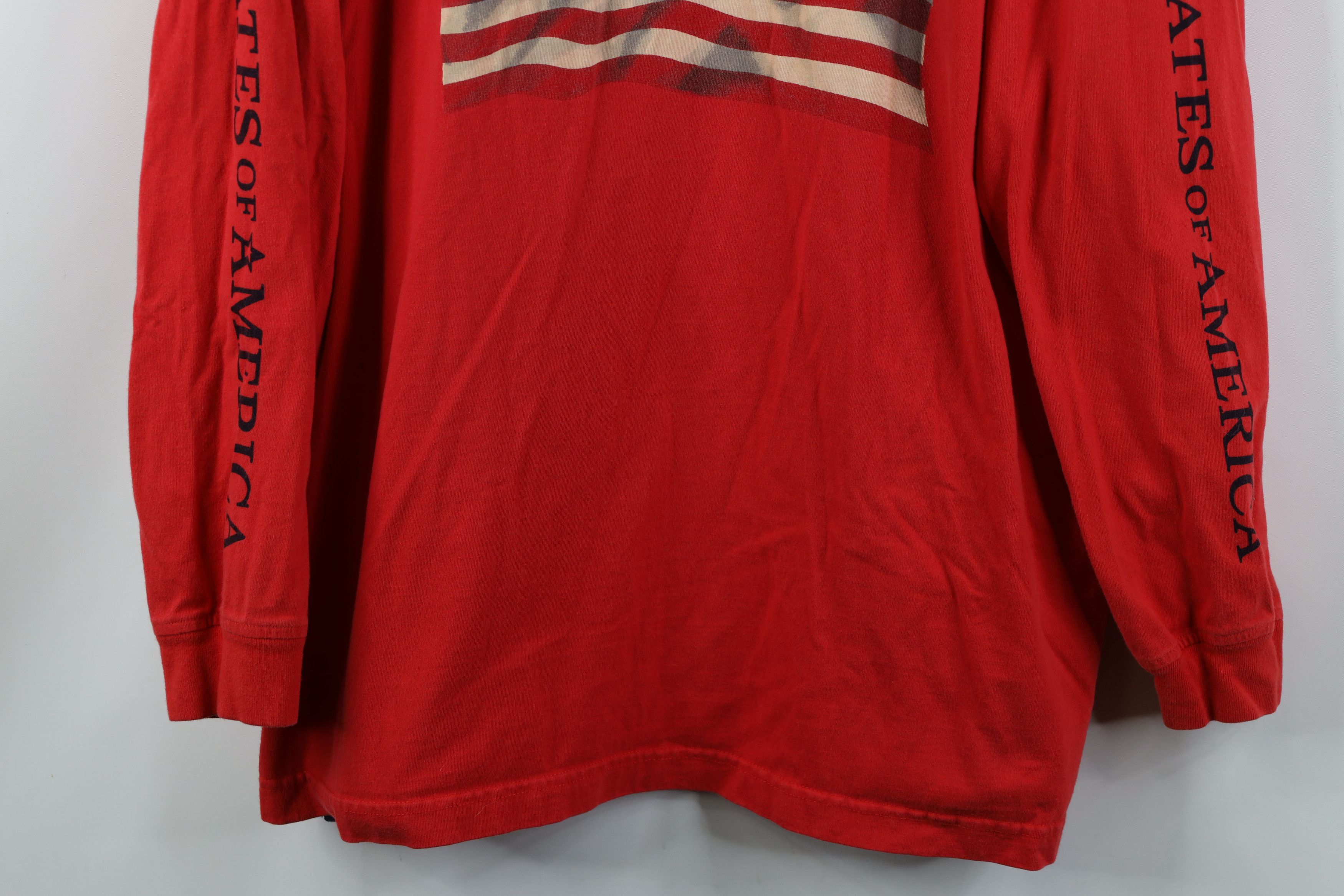 Vintage Vintage 90s United States of America Flag Long Sleeve Polo Size US L / EU 52-54 / 3 - 3 Thumbnail