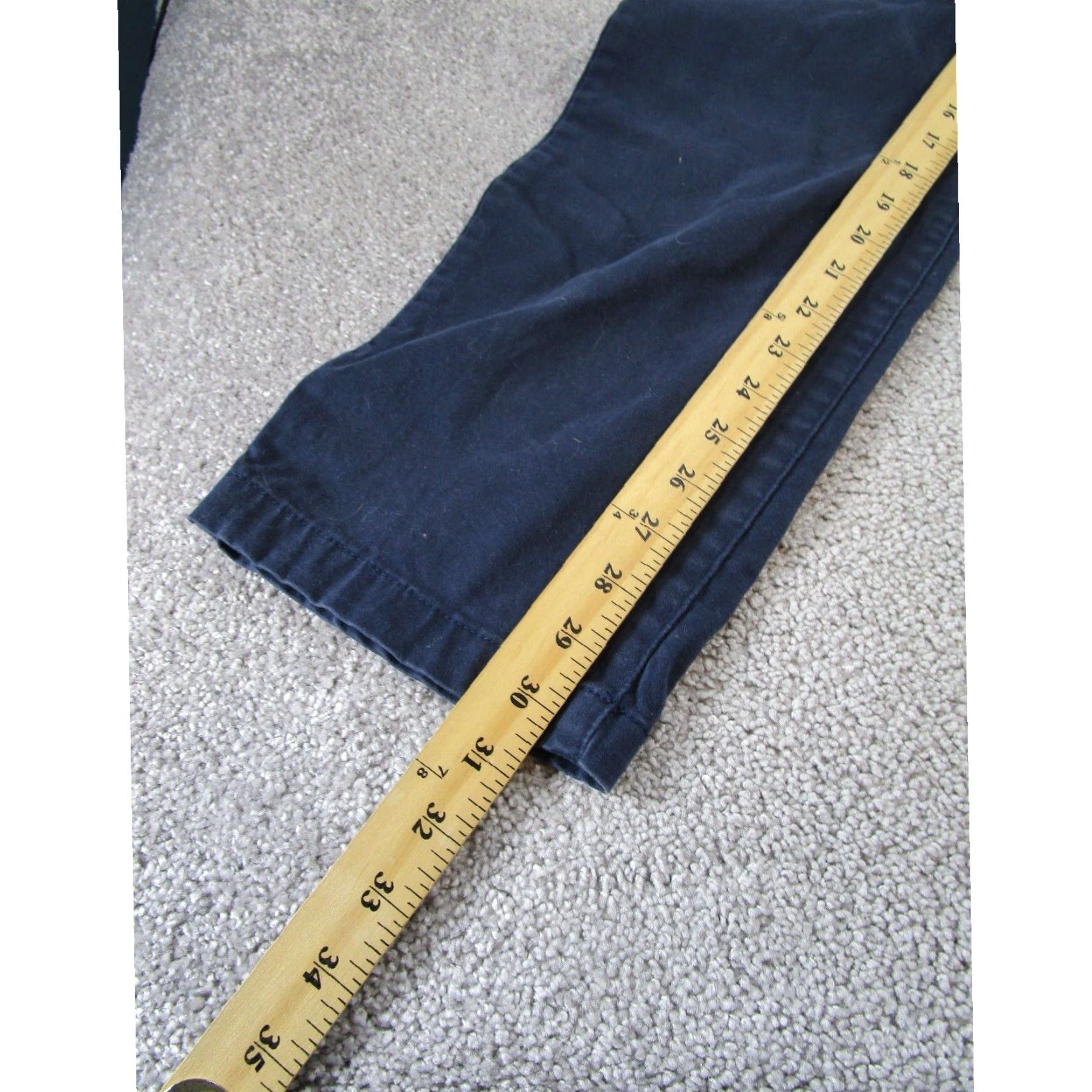Vintage Hickey Freeman Mens Slim Fit 36X30 Navy Blue Cotton Chinos Pants Size US 36 / EU 52 - 5 Thumbnail