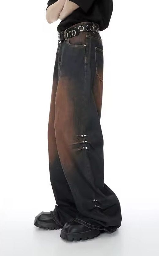 Japanese Brand Gradient Color Wide Leg Denim Size US 33 - 3 Thumbnail