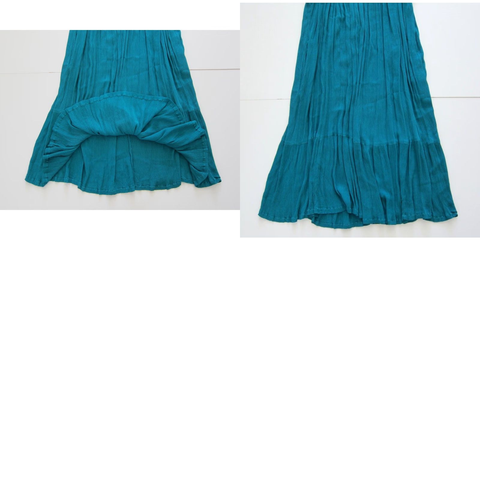 Vintage Vintage Erika Taylor Maxi Dress Green V-Neck Short Sleeve with Pockets M Womens Size 32" / US 10 / IT 46 - 8 Thumbnail