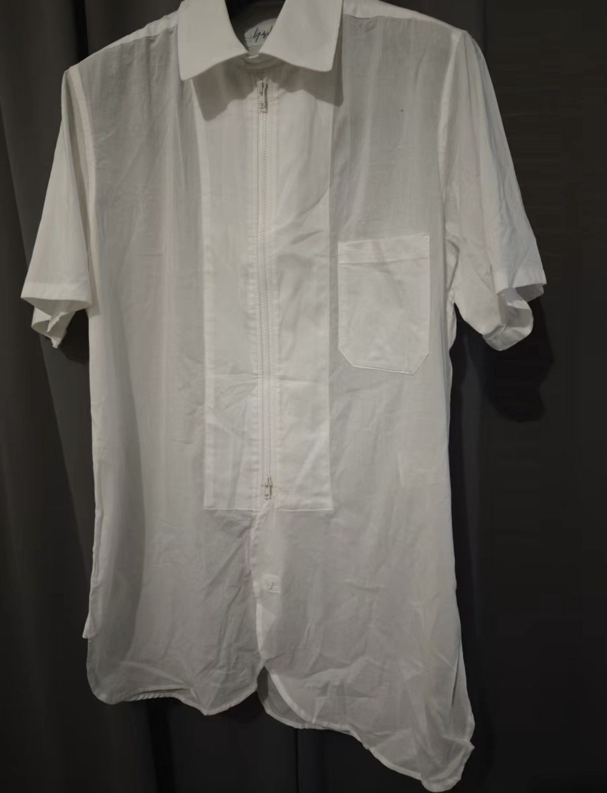 Yohji Yamamoto Yohji Yamamoto Zip-Up Short Sleeve Shirt Size US S / EU 44-46 / 1 - 2 Thumbnail