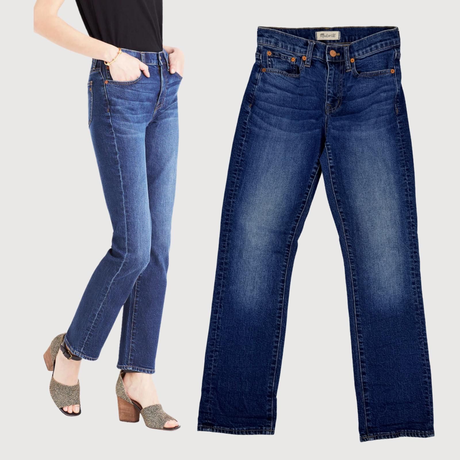 Madewell Madewell Cruiser Straight Jeans Dark Wash 25 High Rise Size 25" / US 0 / IT 36 - 1 Thumbnail