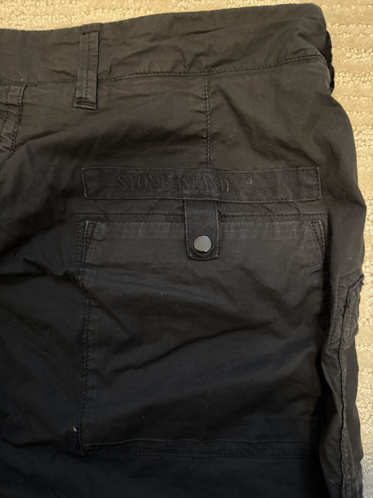 Stone Island Stone Island Black Parachute Cargo Pants Size US 31 - 6 Thumbnail