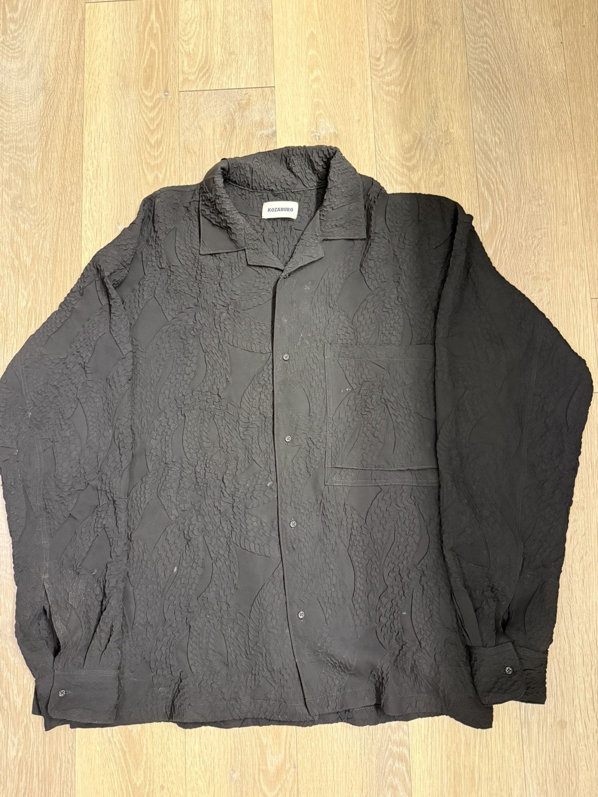 KOZABURO Kozaburo S23 Embossed Snake Button Down Size US XL / EU 56 / 4 - 1 Thumbnail