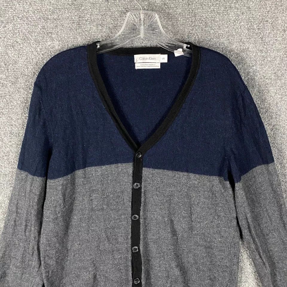 Calvin Klein Calvin Klein Merino Wool Cardigan Men's Large Sweater L Size US L / EU 52-54 / 3 - 2 Thumbnail