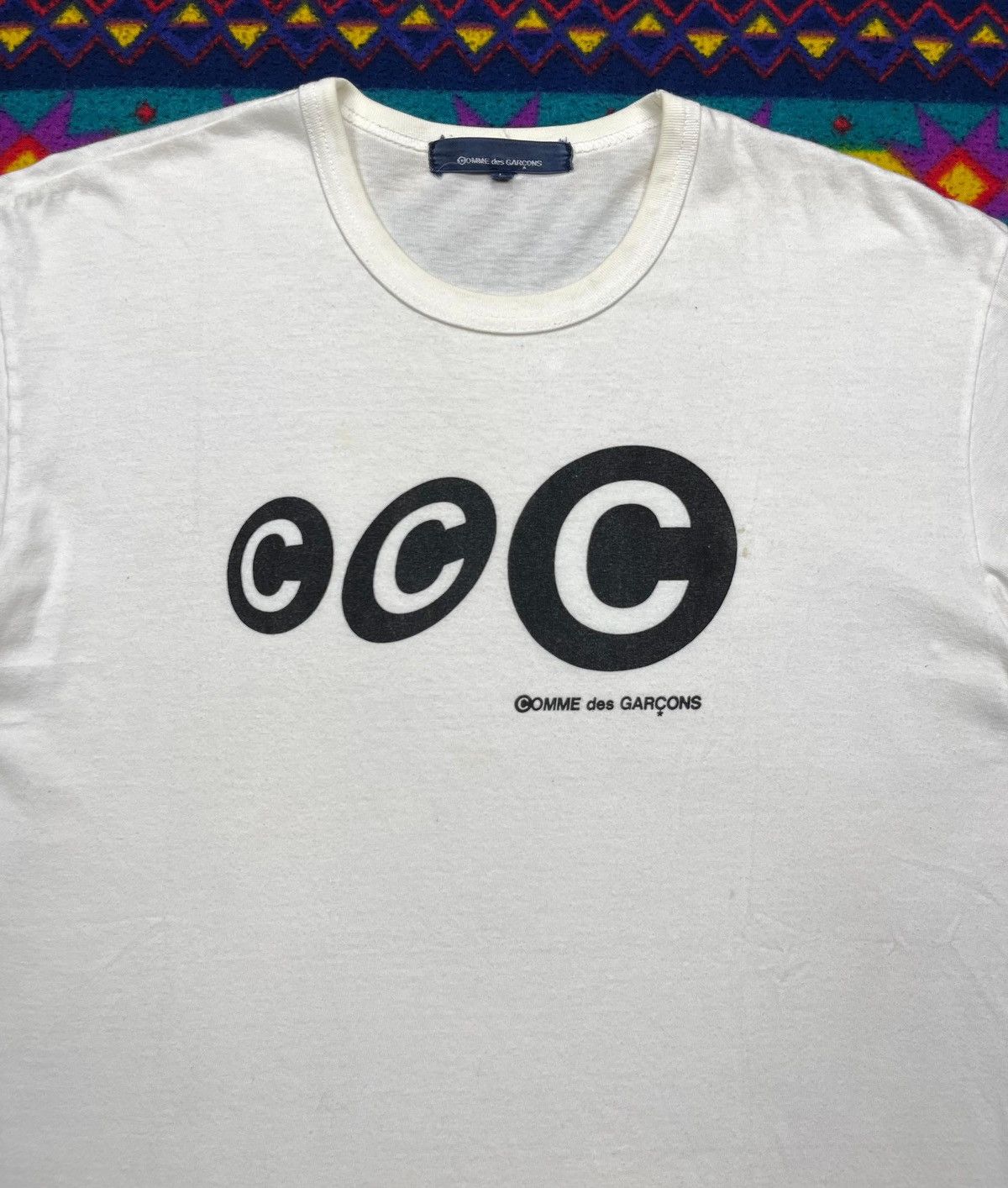 Comme des Garcons × Designer × Japanese Brand AD2012 Comme Des Garcons Logo Short Sleeve Tee Size US L / EU 52-54 / 3 - 5 Thumbnail