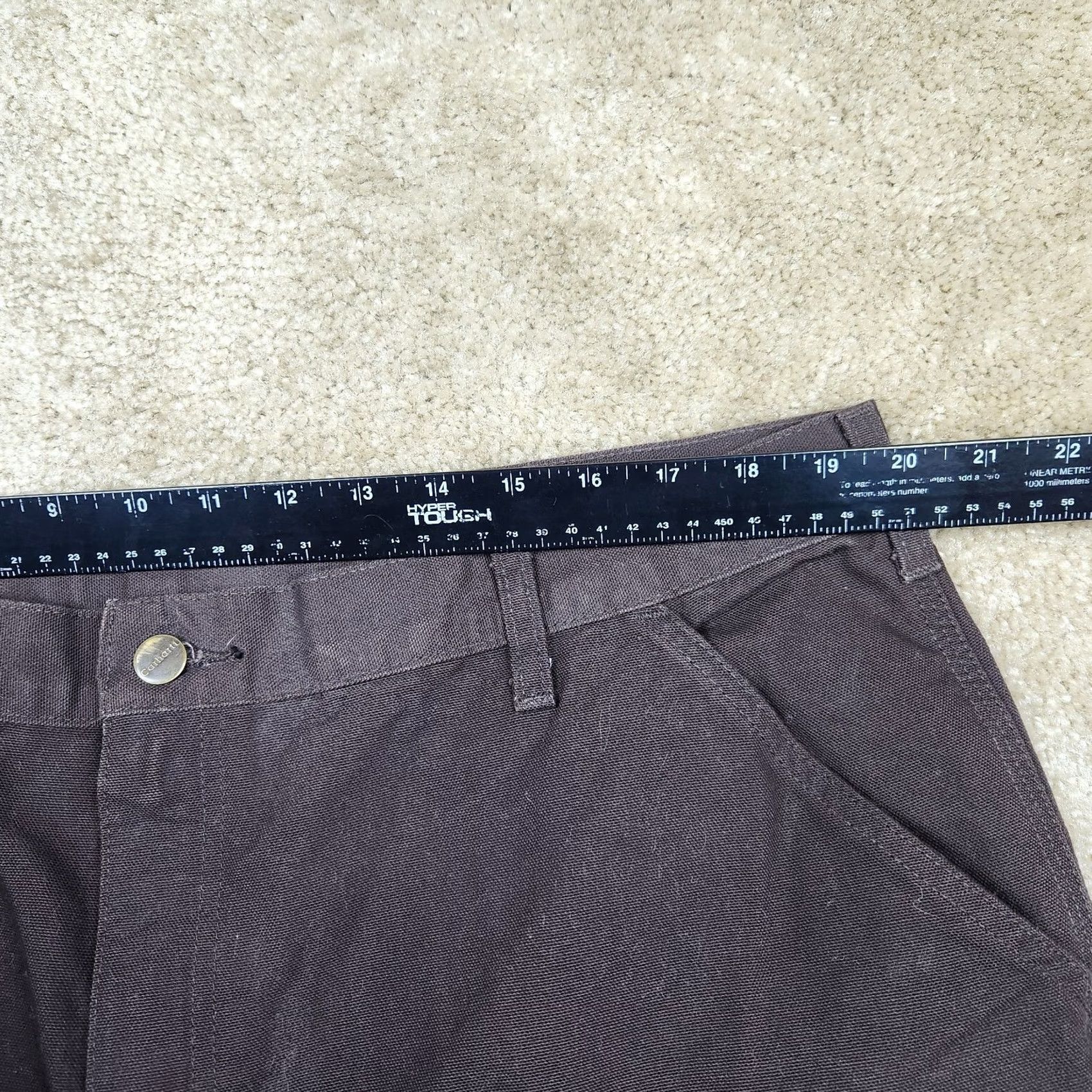 Carhartt VINTAGE Carhartt Pants Mens Carpenter Canvas Wide-Leg 30x40 Brown Duck Washed Utility Work B121 Size US 40 / EU 56 - 6 Thumbnail