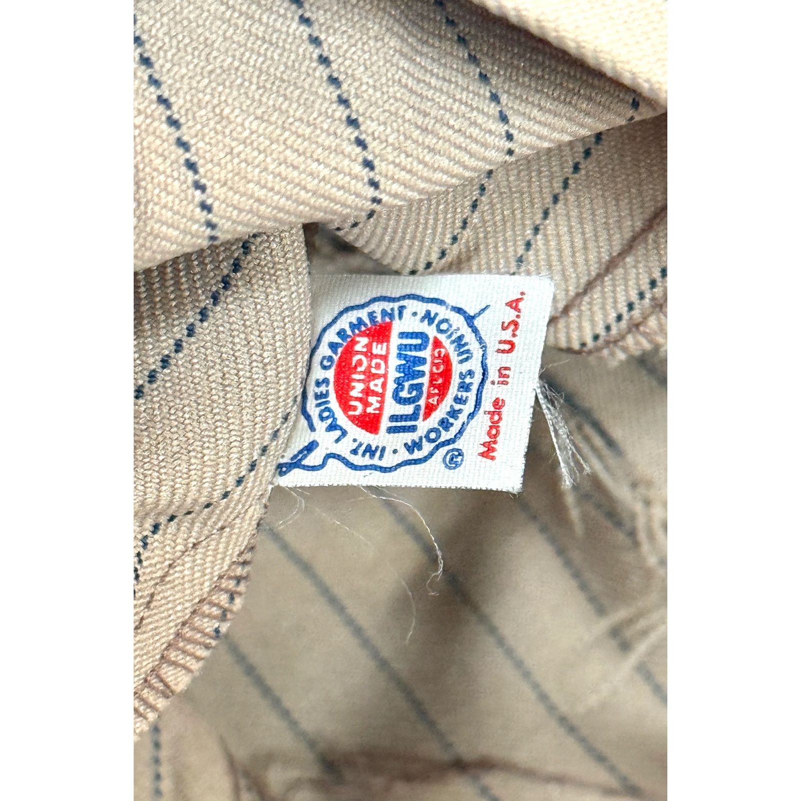 Custommade 1970s Union-Made Pinstripe Pleated Flare Pants – 24×32 – USA Size 24" / US 00 / IT 34 - 2 Thumbnail