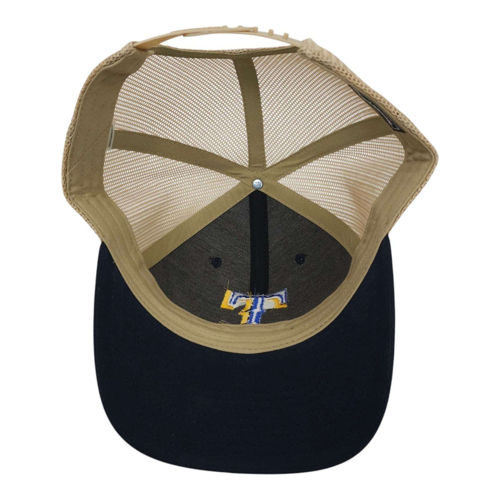 Richardson Richardson Blue Gold Embroidered T Logo Mesh Snapback Cap Size ONE SIZE - 5 Thumbnail