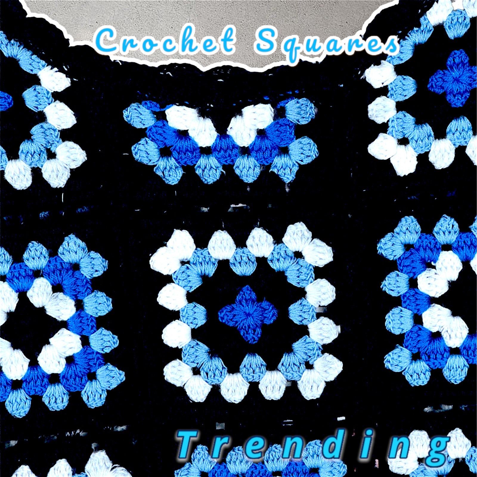 Other Women's Crochet Granny Square Knit Cropped Top Boho Size M Size M / US 6-8 / IT 42-44 - 9 Thumbnail