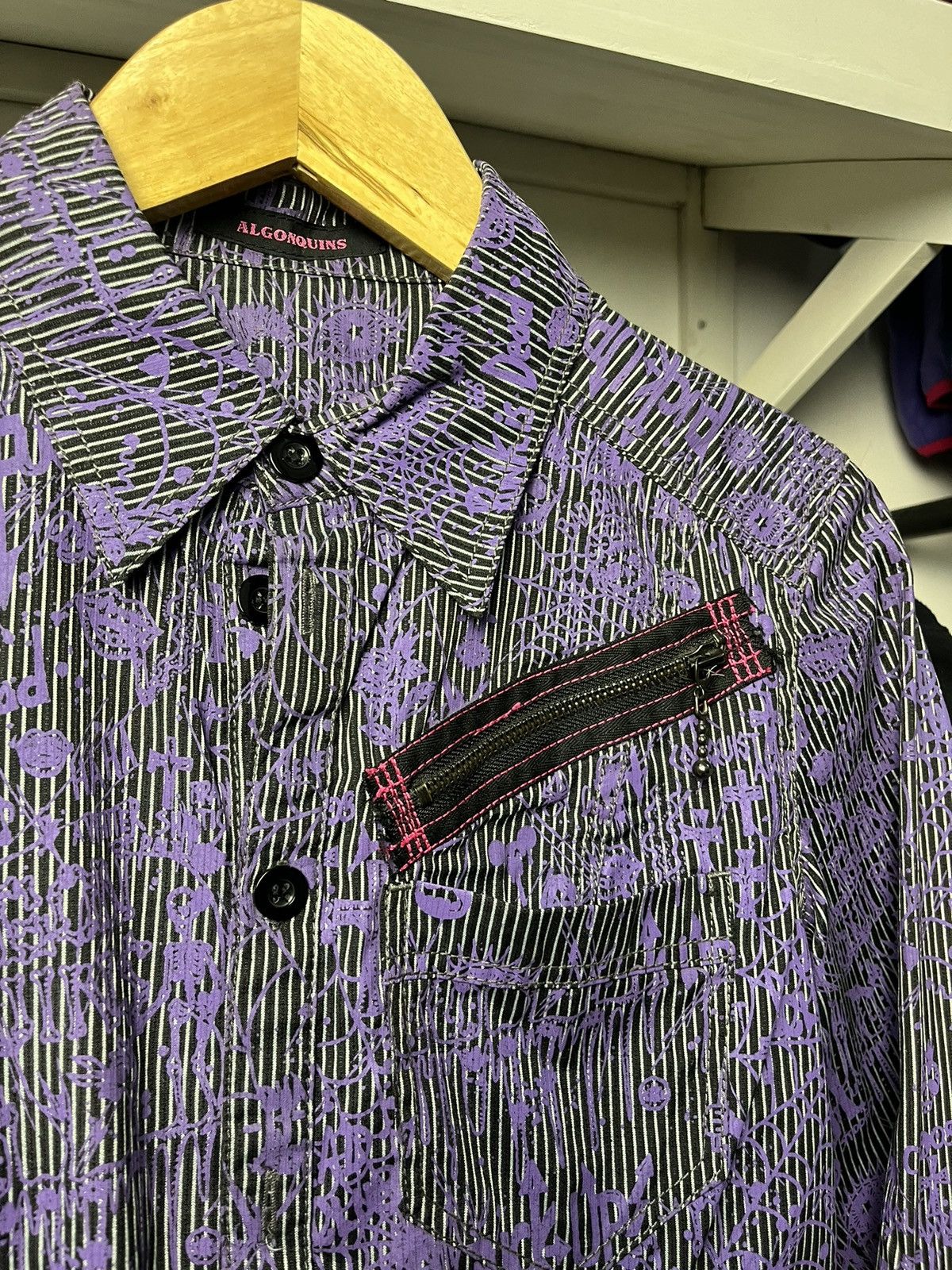 If Six Was Nine × Japanese Brand × Le Grande Bleu (L.G.B.) Rare Gothic Punk Skull algonquins All Over Print Shirt Size US M / EU 48-50 / 2 - 8 Thumbnail