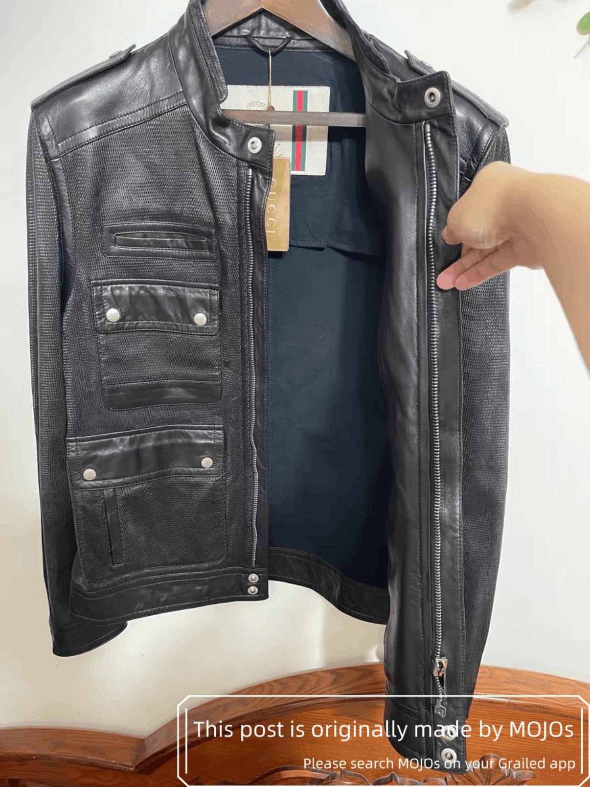 Gucci Sz 52 Gucci Leather Jacket mojos1237251237 Size US L / EU 52-54 / 3 - 6 Thumbnail