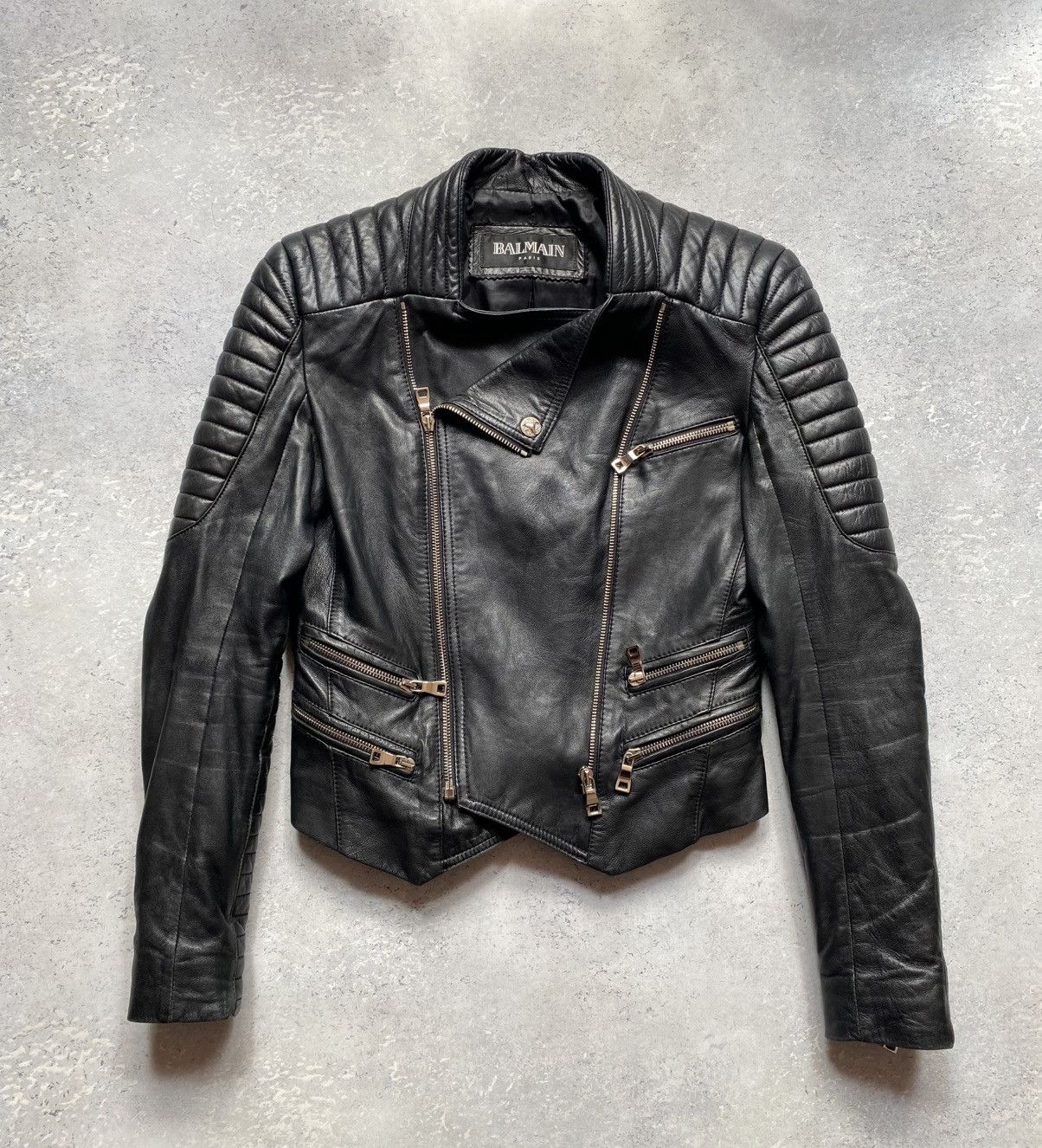 Balmain Balmain by Decarnin SS11 Safety Pin Leather Jacket | Grailed