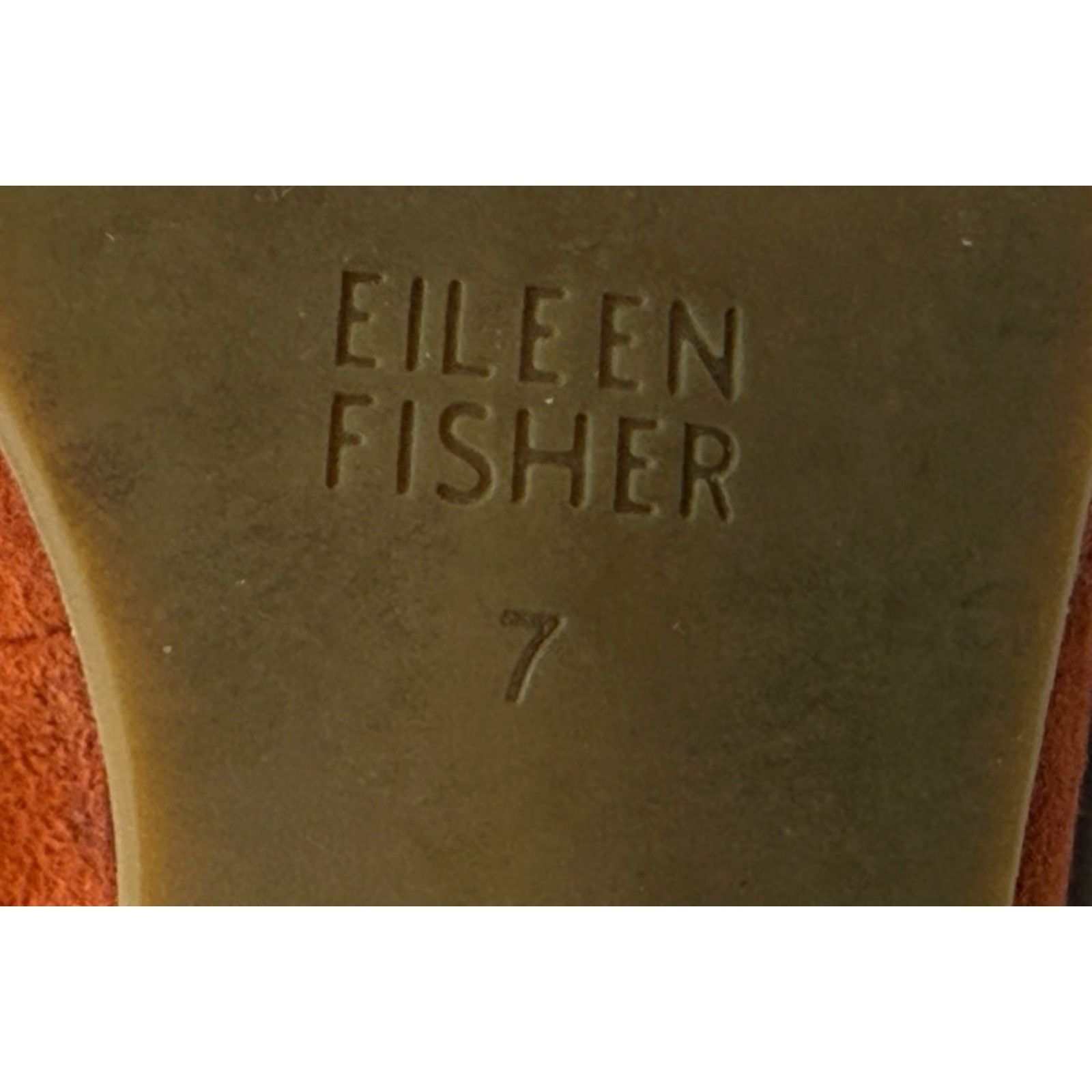 Eileen Fisher Eileen Fisher Posy Ballet Flats Women Size 7 Suede Orange Pointed Toe Scalloped Slip On Leather Lining Leather Outsole Flat Size US 7 / IT 37 - 7 Thumbnail