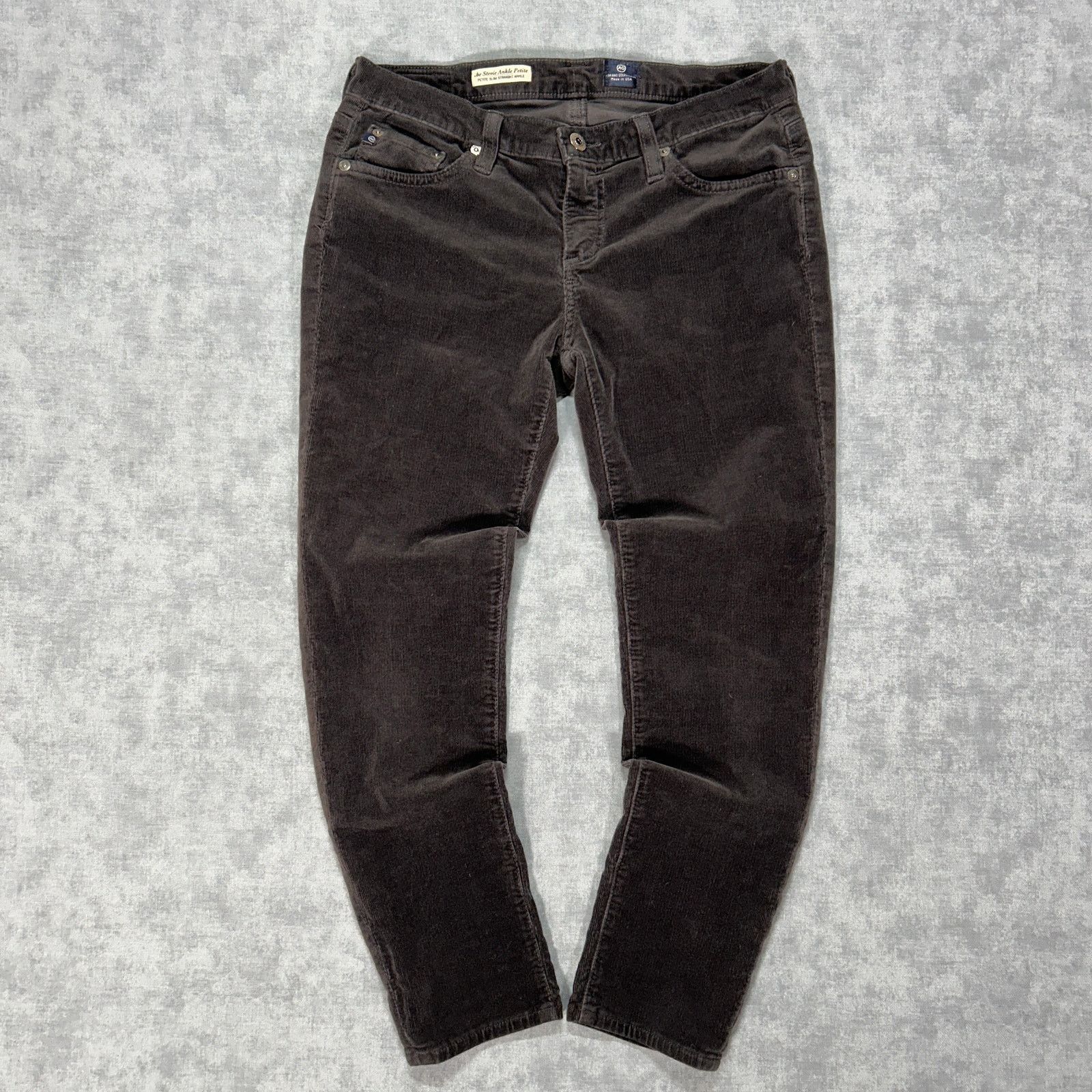 AG Adriano Goldschmied Adriano Goldschmied corduroy Stevie Ankle Petite slim wms 28 Size 28" / US 6 / IT 42 - 1 Thumbnail