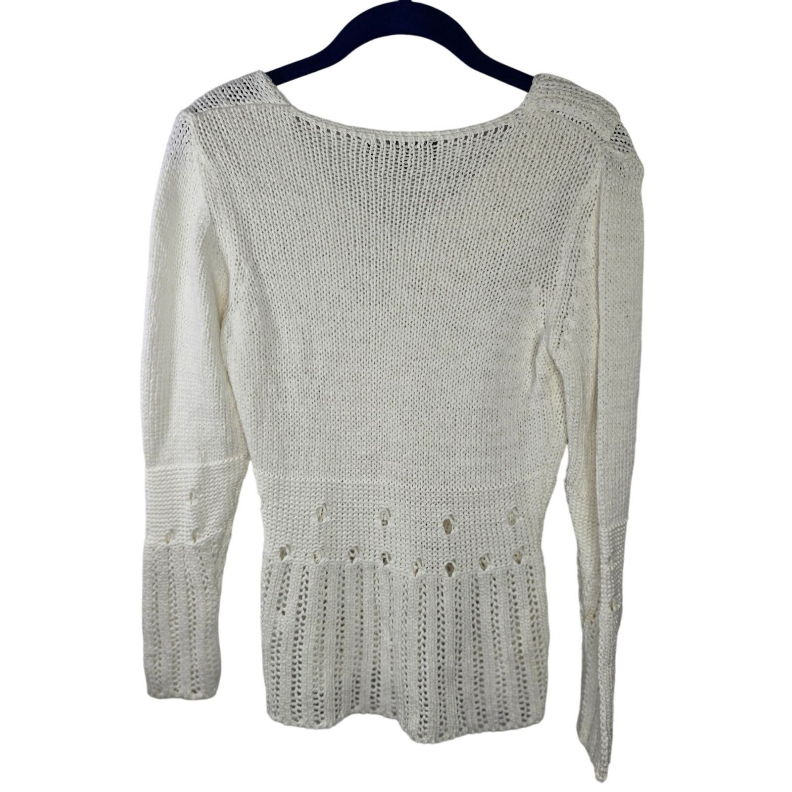 Other Gina Mantelli For OtreerrE Made in Italy White Sweater Small Size S / US 4 / IT 40 - 7 Thumbnail