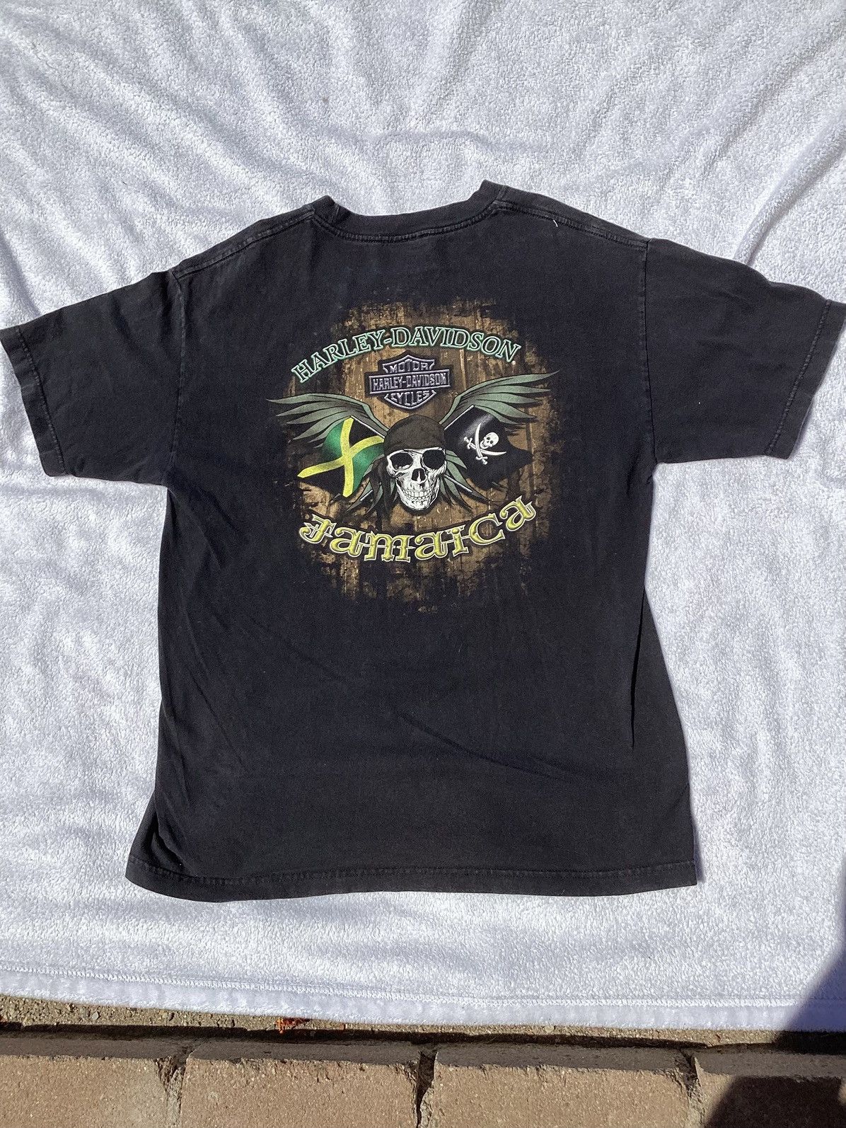 Harley Davidson Early to mid 2000 Harley Davidson, Jamaica Island school Tee Size US L / EU 52-54 / 3 - 2 Thumbnail