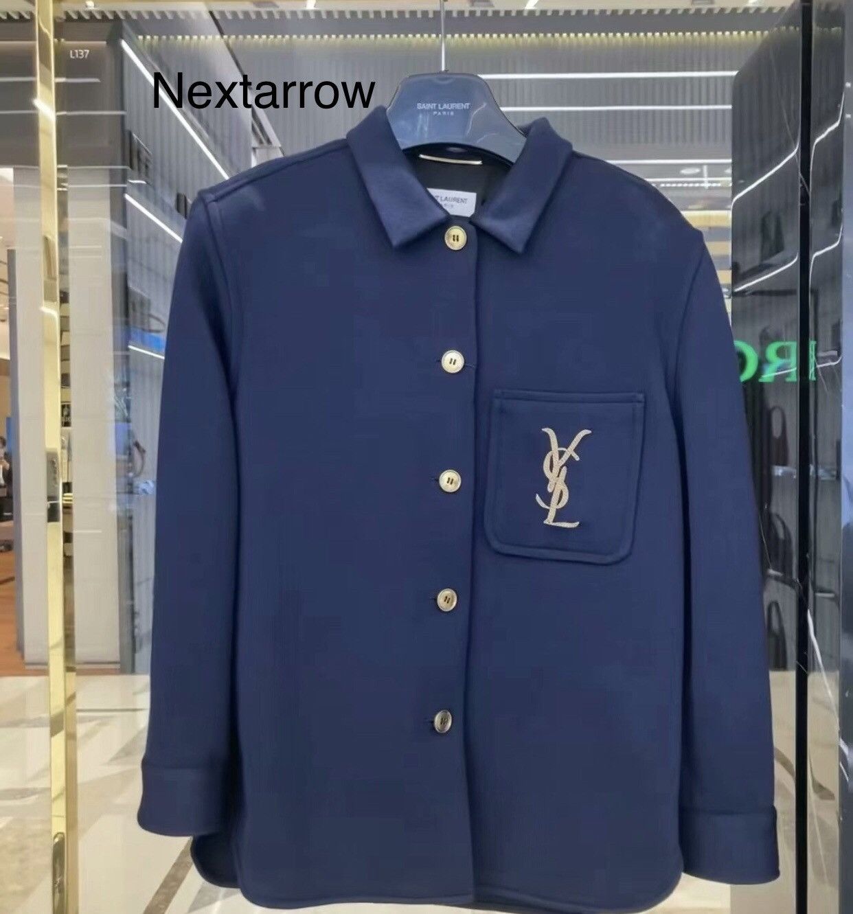 Saint Laurent Paris Saint Laurent Blue Gold Label Wool Jacket2412-Nextarrow Size US M / EU 48-50 / 2 - 1 Thumbnail