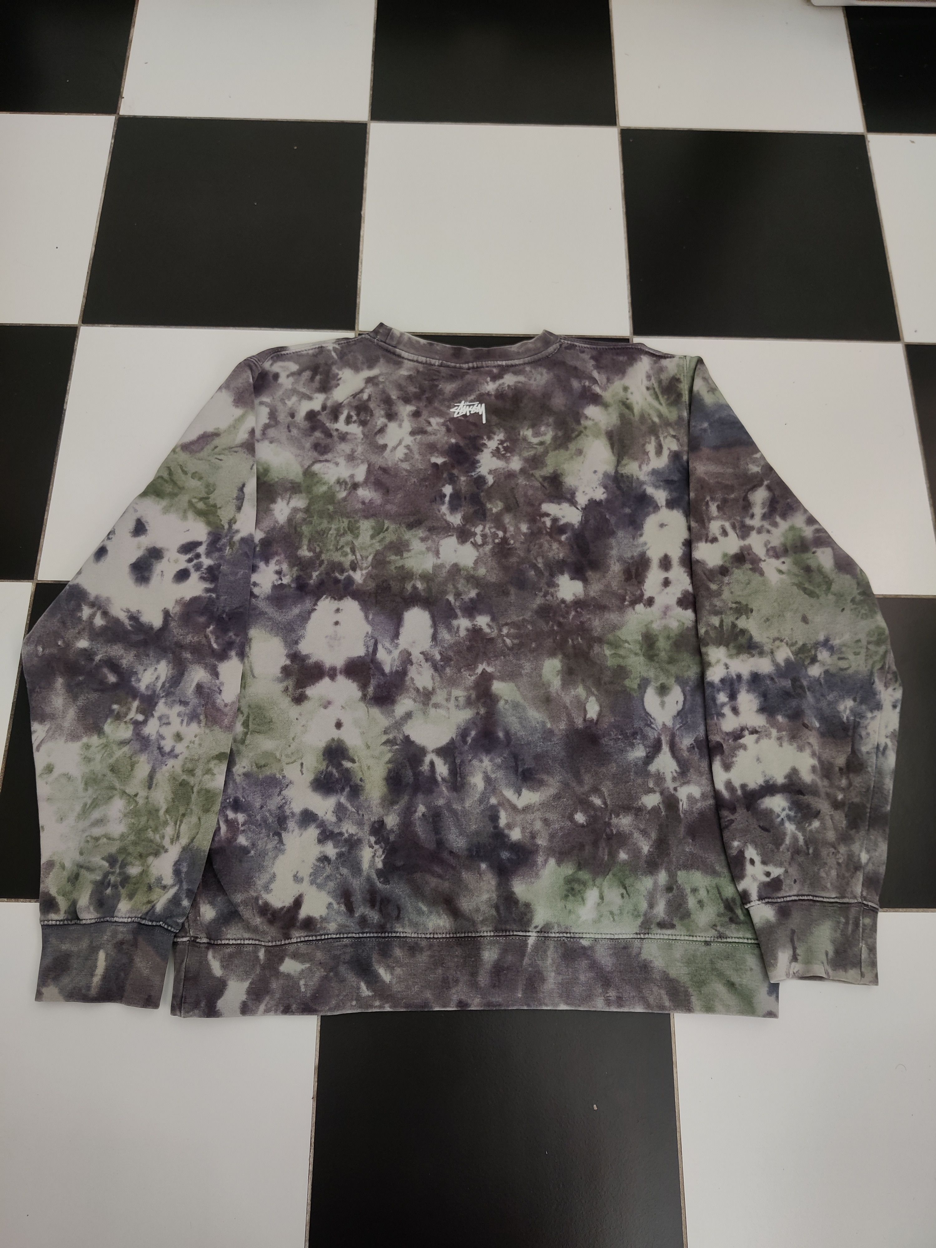 Stussy STUSSY Men's Green Skull Tie Dye Pullover Size US XL / EU 56 / 4 - 3 Thumbnail
