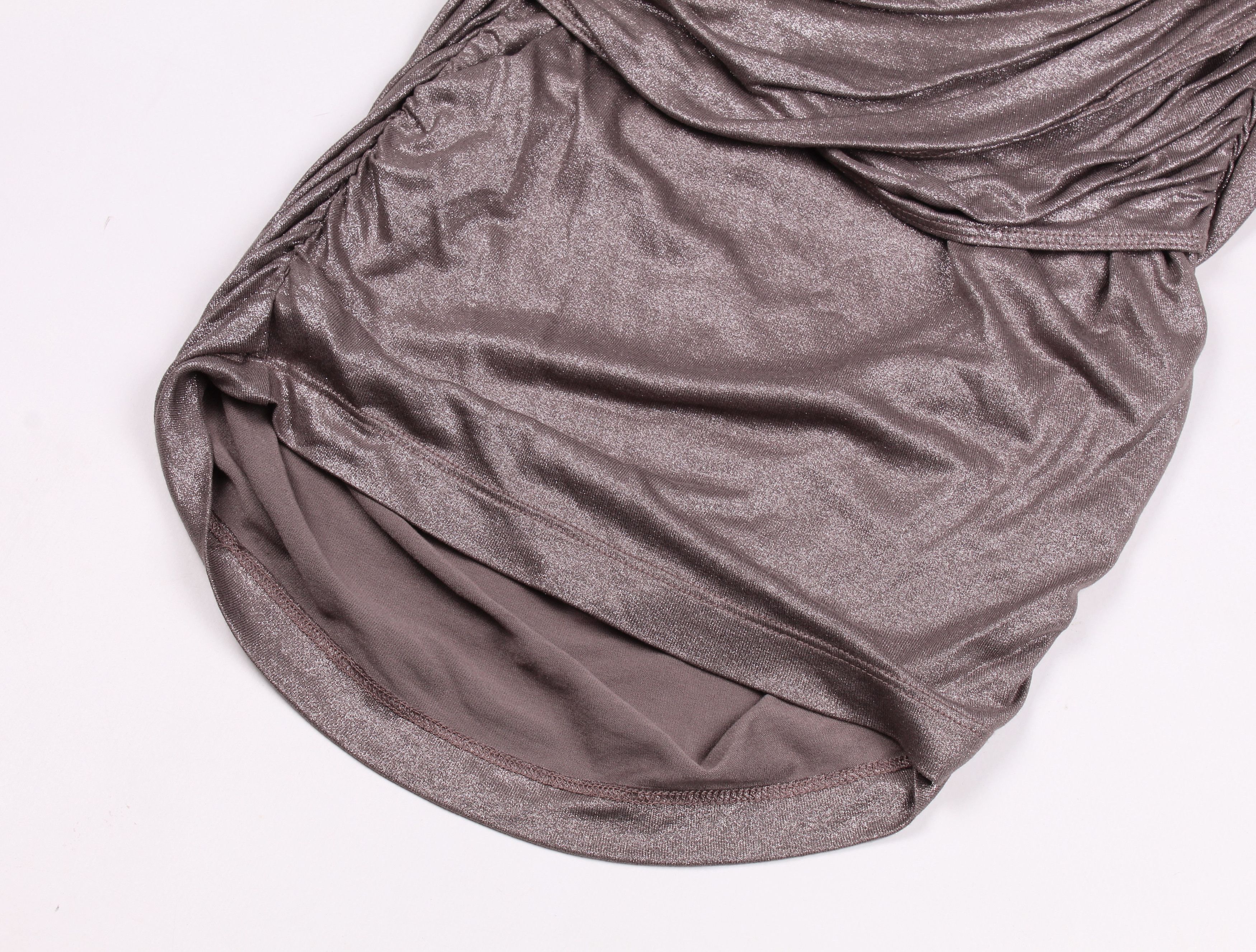 Miss Sixty Miss Sixty Y2K Bodycon High Waisted Silver Skirt Size 26" / US 2 / IT 38 - 6 Thumbnail