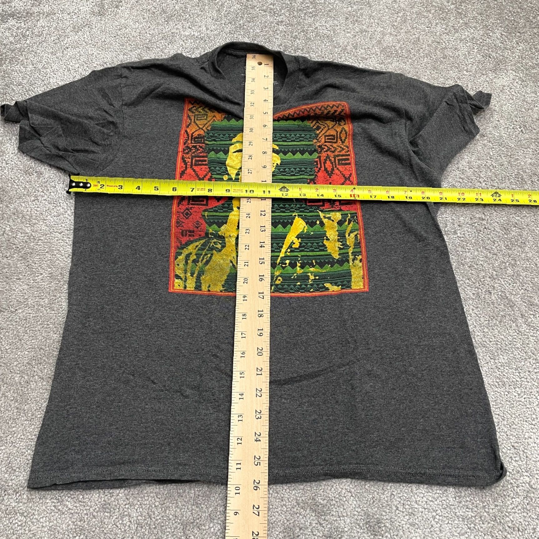 Vintage Jimi Hendrix T-Shirt Mens Large Gray Crew Neck Graphic Print Shirt Reggae Music Short Sleeve Size US L / EU 52-54 / 3 - 7 Thumbnail