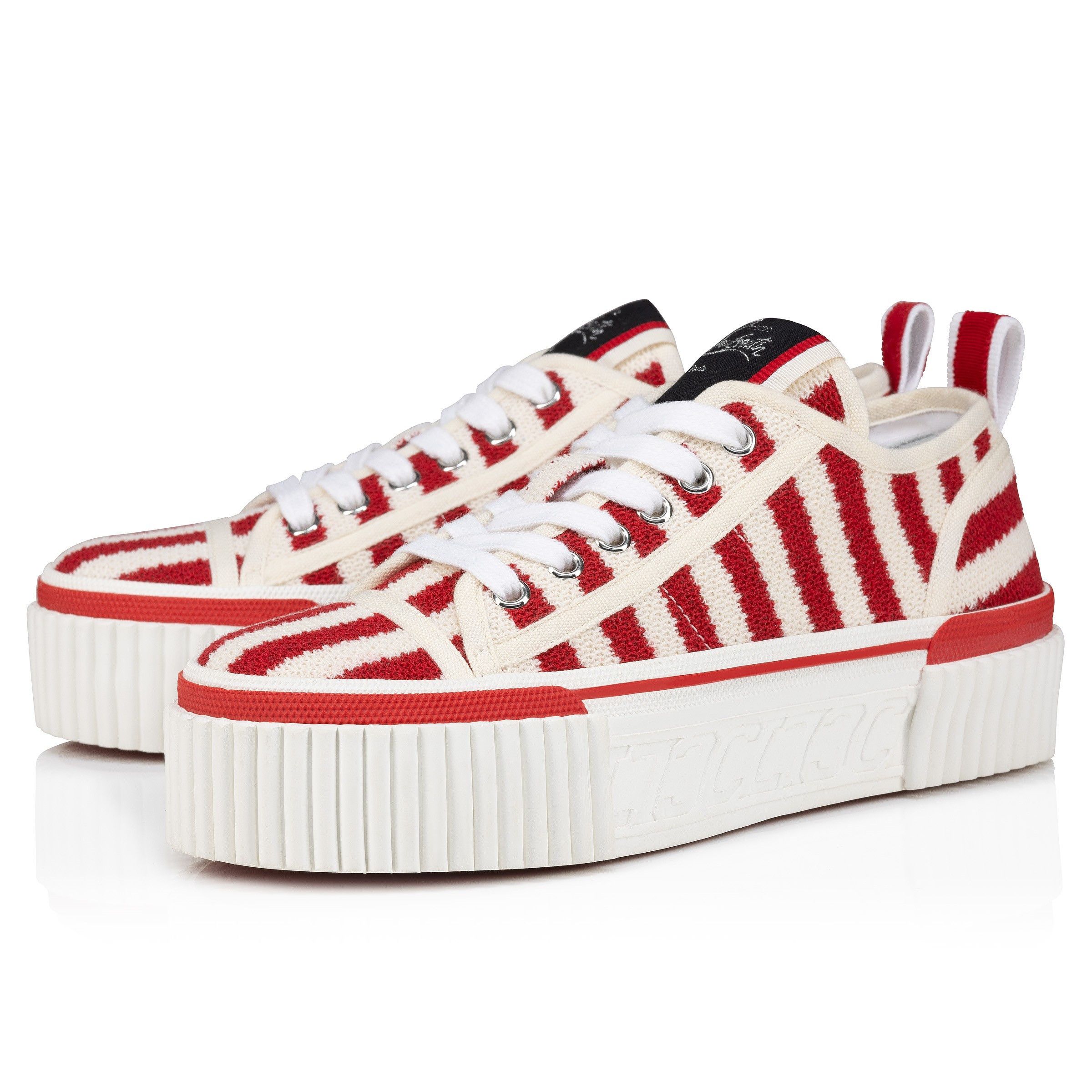 Christian Louboutin o1bcso1str0825 Pedro Junior Flat in White Size US 10 / EU 43 - 1 Thumbnail
