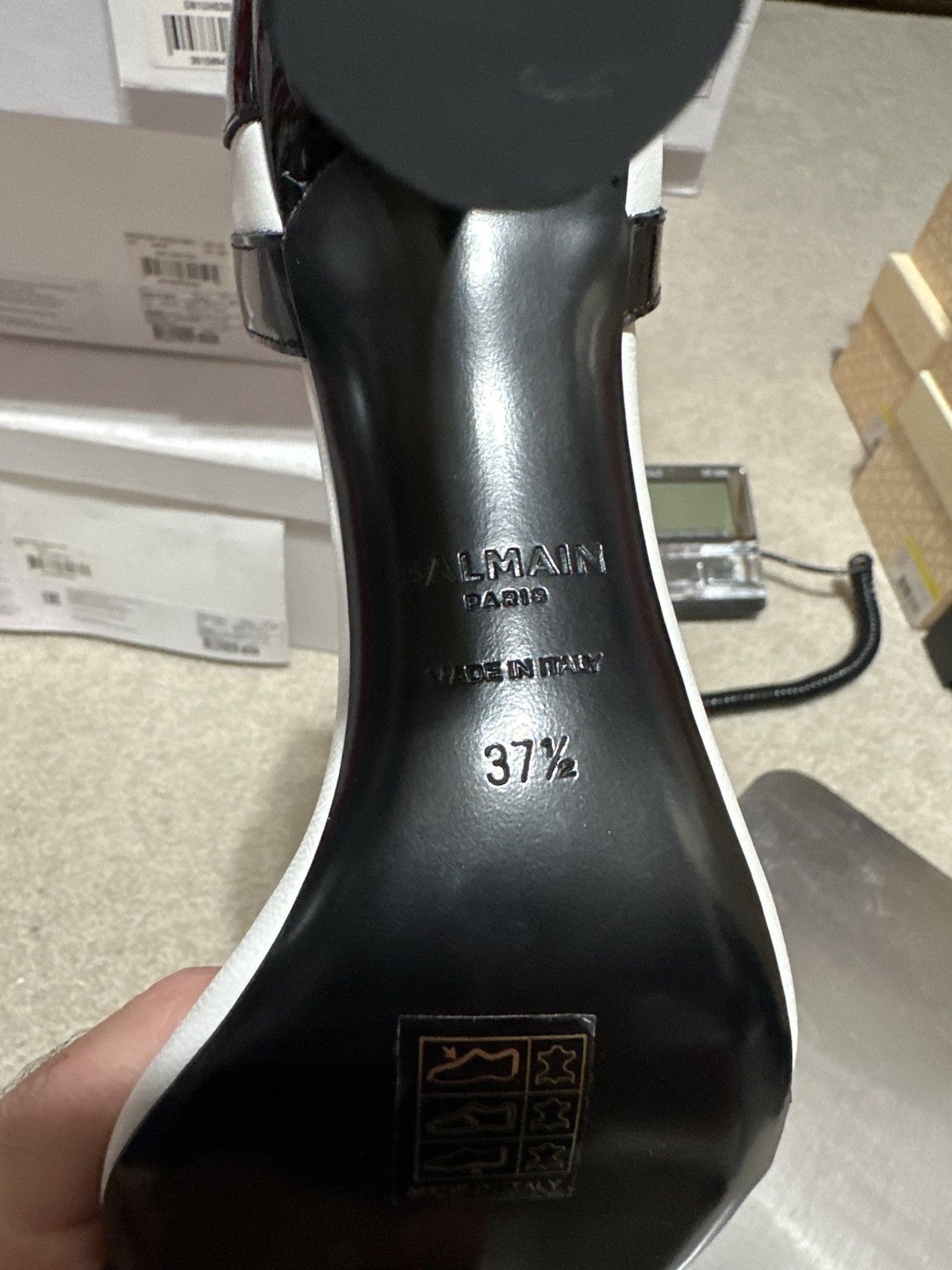 Balmain Balmain Eden 95MM Colorblock Patent Leather Sandals Size 7.5 Size US 7.5 / IT 37.5 - 12 Thumbnail