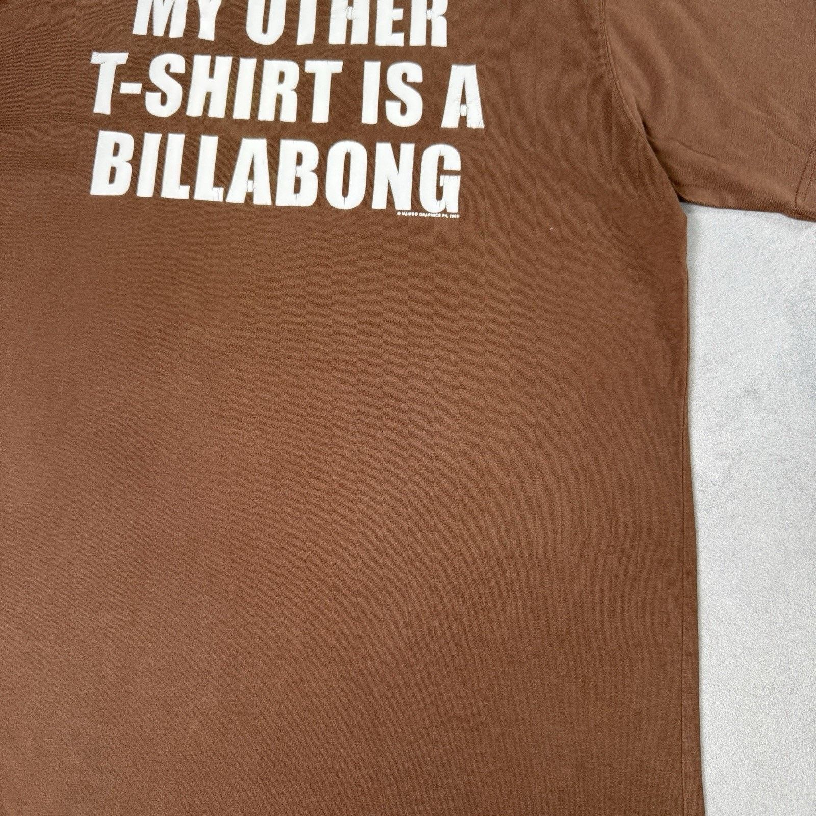 Mambo Mambo 2003 My Other T Shirt IS A Billabong Size M Brown Size US M / EU 48-50 / 2 - 22 Thumbnail