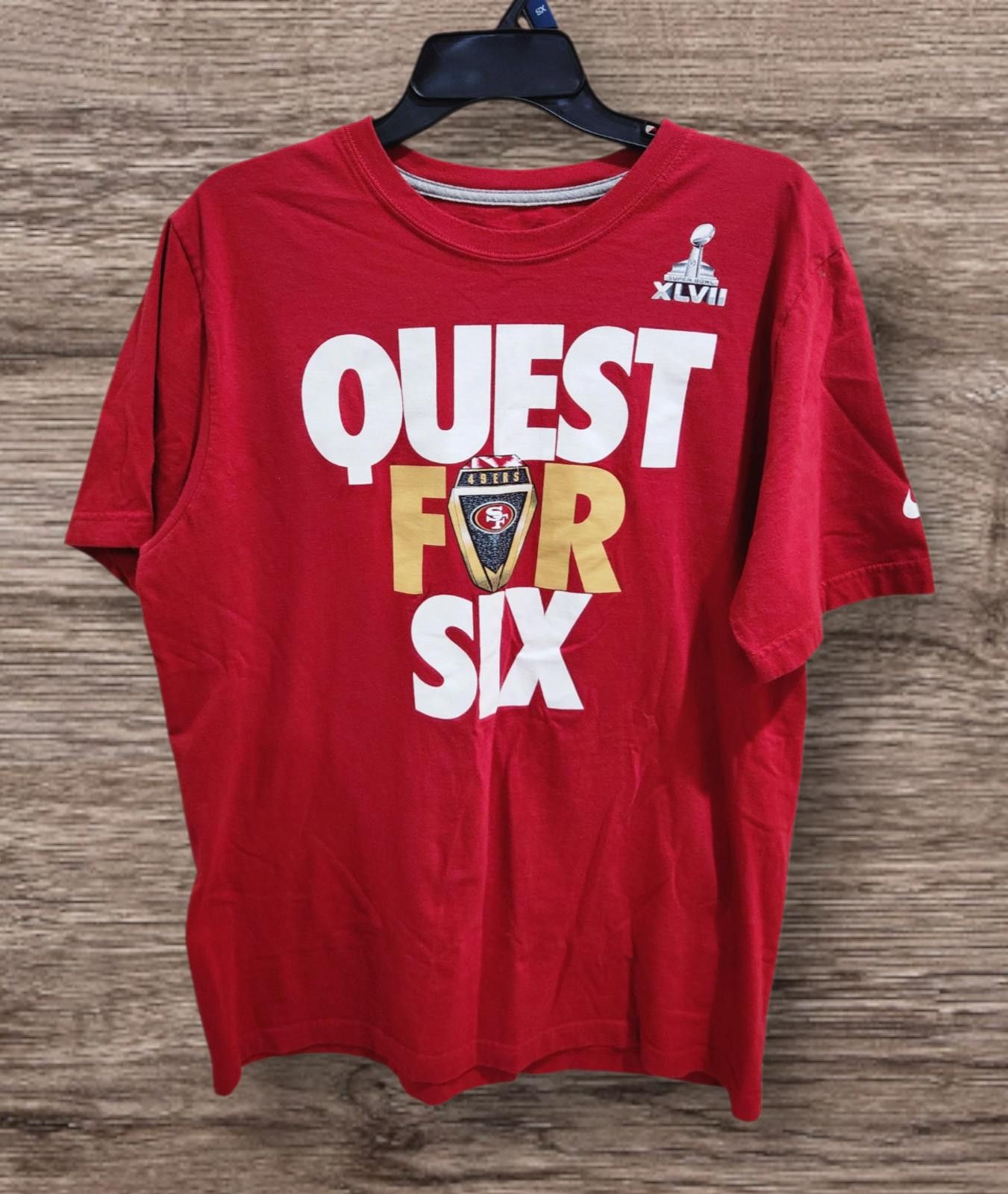 Nike Nike San Francisco 49ers Quest for Six XLVII Large Tees Size US L / EU 52-54 / 3 - 1 Thumbnail