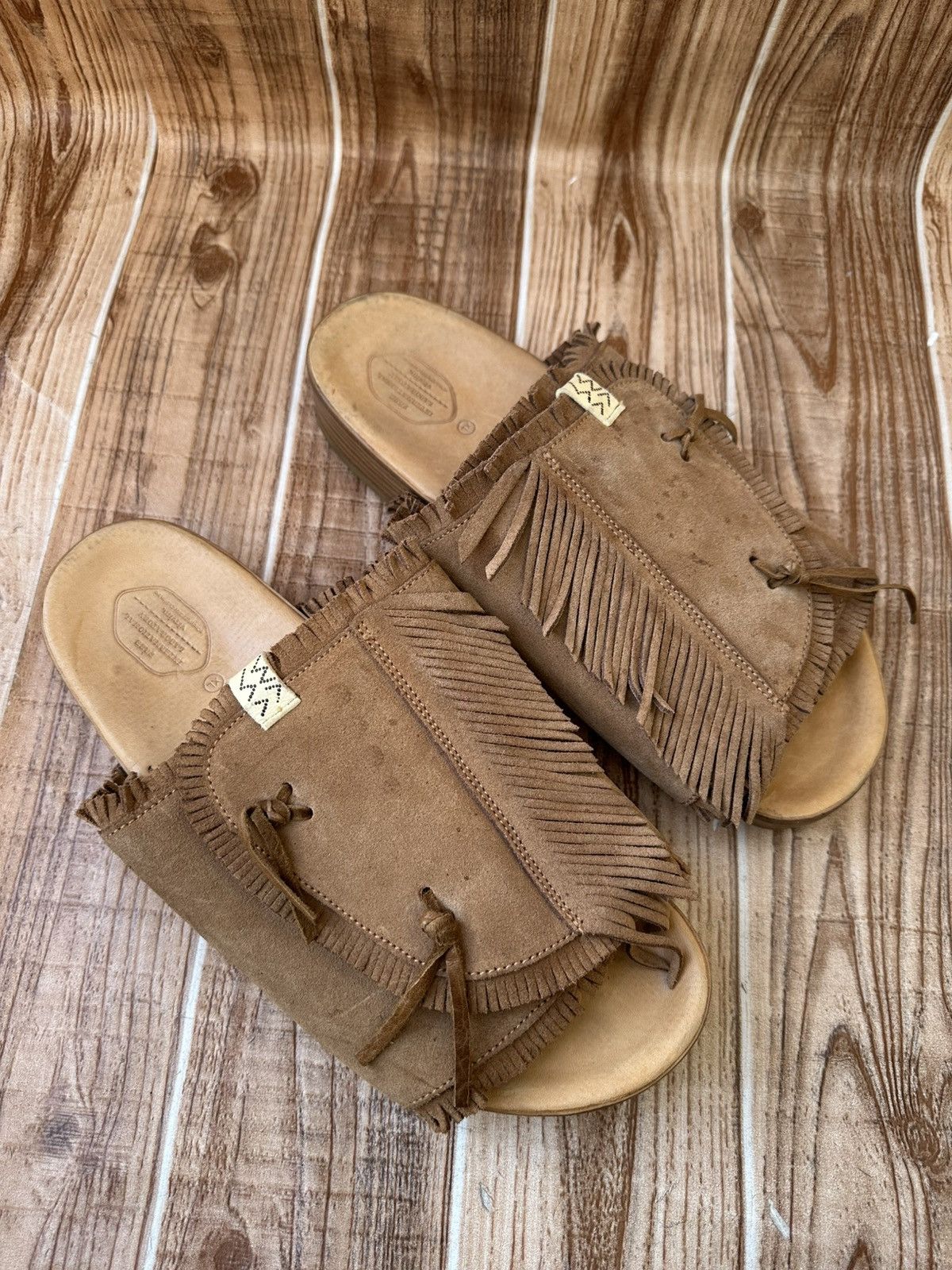 Visvim Visvim Christo Shaman Slides Brown XL Size US 12 / EU 45 - 1 Thumbnail