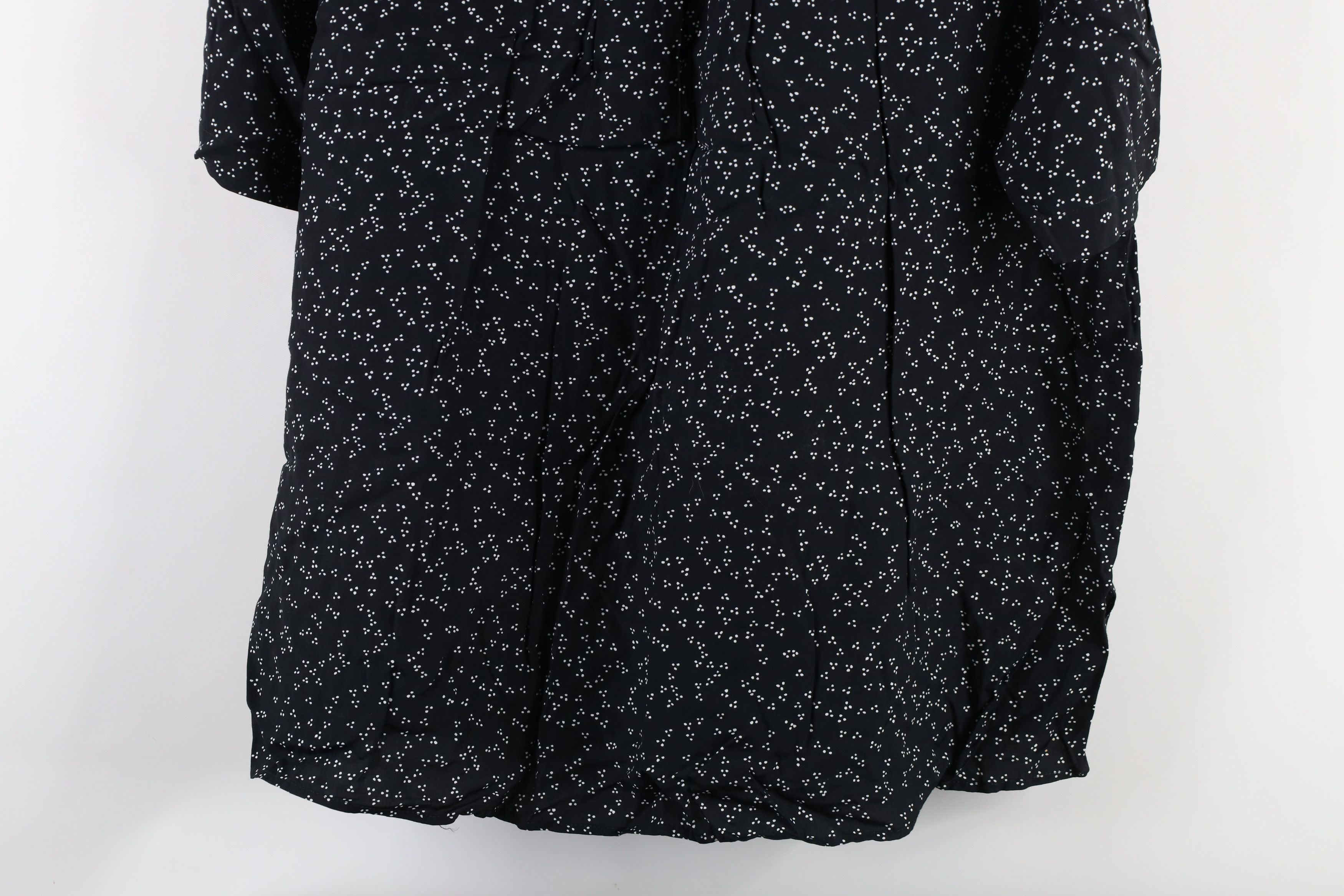 Esprit × Vintage Vintage 90s Esprit Rayon Looped Collar Button Shirt Black Size L / US 10 / IT 46 - 9 Thumbnail