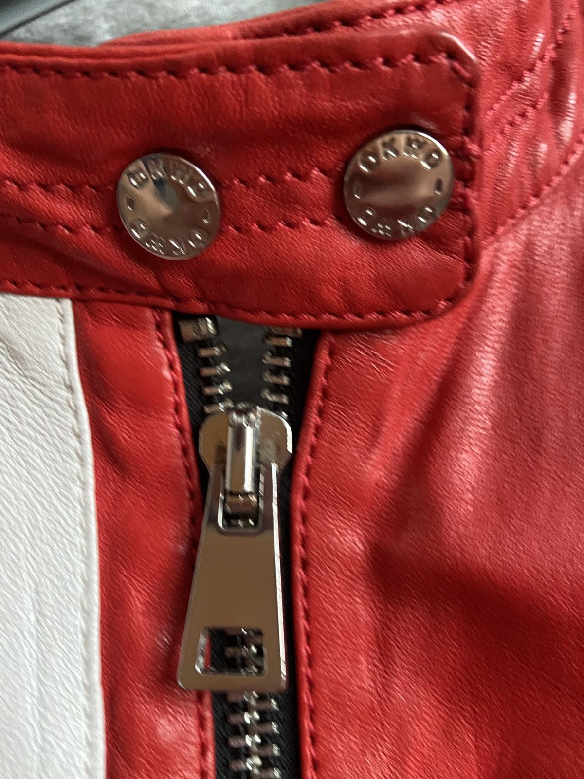 Other Oakwood red Leather Jacket Size S / US 4 / IT 40 - 3 Thumbnail