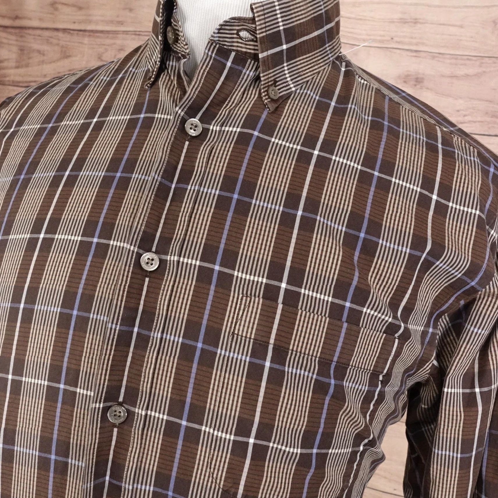 Cremieux Daniel Cremieux Shirt Mens Large Brown Plaid Button-Down Long Sleeve Cotton Shirt Mens Large Brown Plaid Button-Down Cotton Size US L / EU 52-54 / 3 - 2 Thumbnail