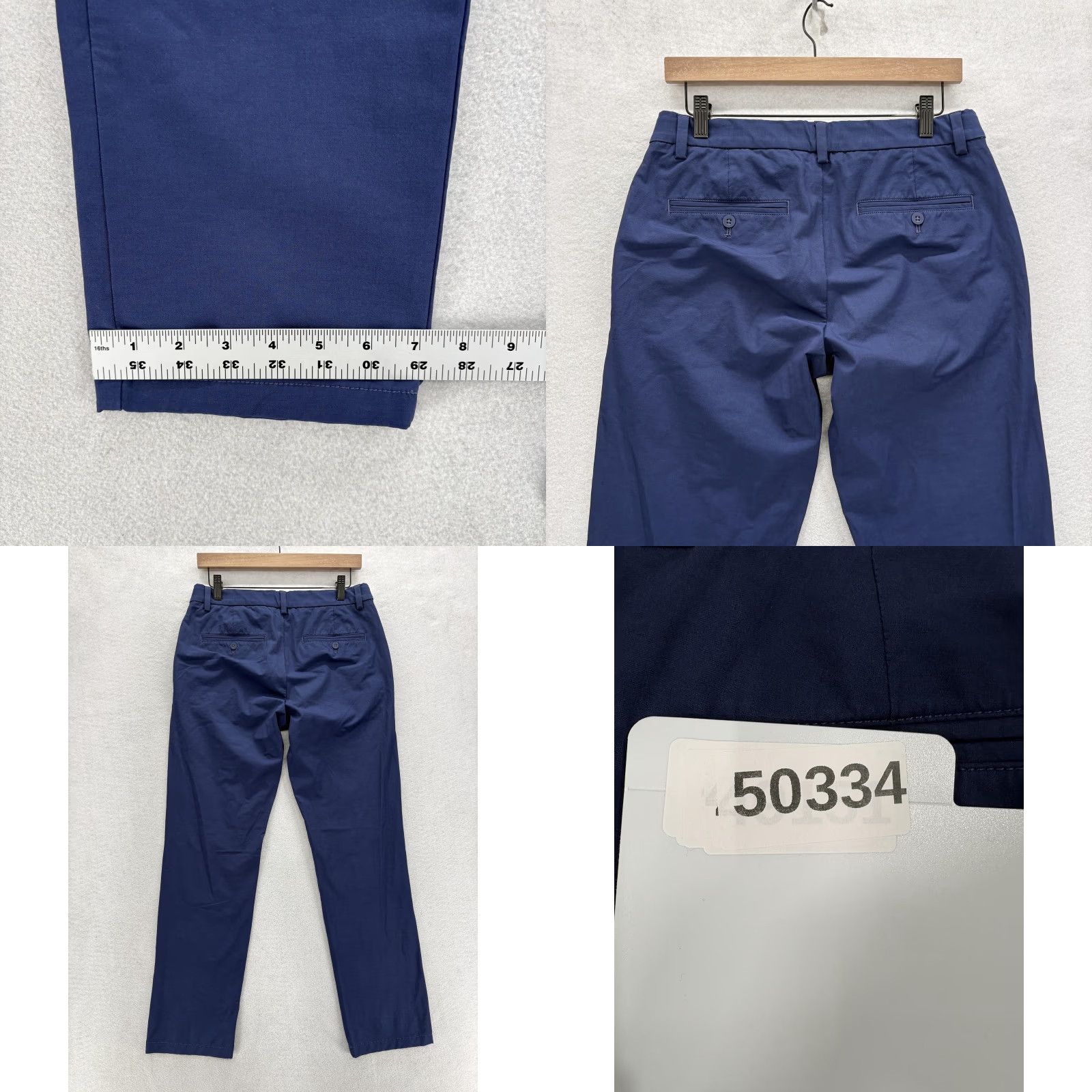 Vineyard Vines Vineyard Vines On-The-Go Pants Mens 30x30 Blue Stretch Tech Chino Casual Golf Pants Mens Blue 30 Inseam Straight Zip Front Button Logo N/A Size US 30 / EU 46 - 8 Thumbnail