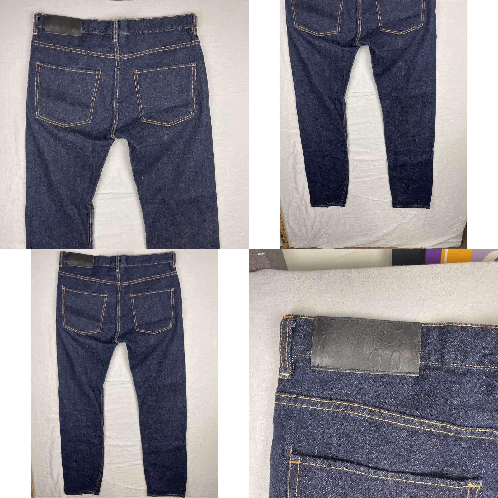 The Hundreds The Hundreds Selvedge Jeans Slim 34 Blue Denim Pants Straight Mens 34 Jeans Dark Denim Pants City Hip Hop 90s Mens Size US 34 / EU 50 - 9 Thumbnail