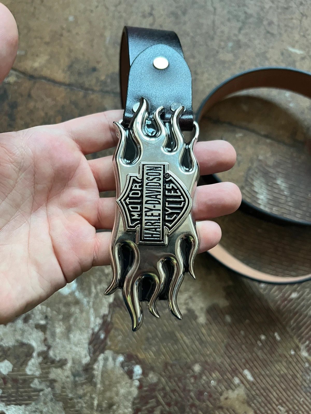 Harley Davidson Harley Davidson Belt Gürtel Black Schwarz Chrome Size ONE SIZE - 2 Thumbnail