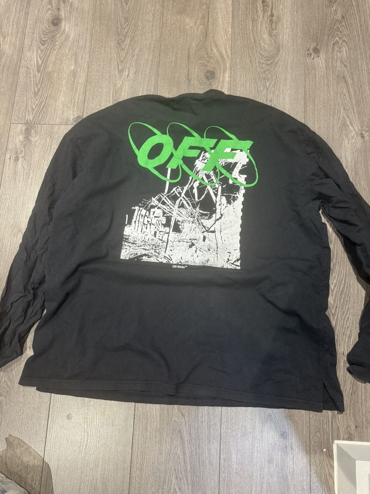 Off-White OFFWHITE FW2019 INDUSTRIAL PRINTED/RUINED FACTORY SWEATER Size US XL / EU 56 / 4 - 2 Thumbnail