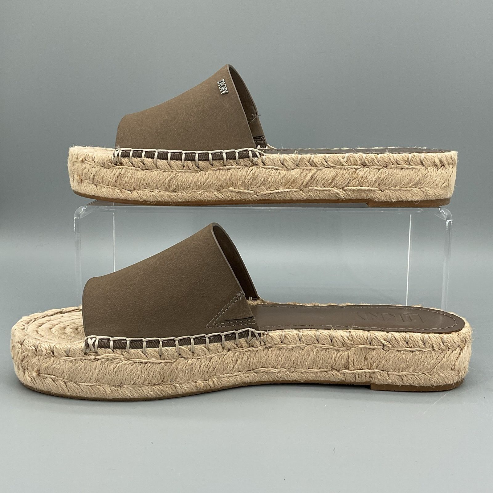 DKNY DKNY Women Camillo Espadrille Slide Sandals Brown Sz 10M Size US 10 / IT 40 - 2 Thumbnail