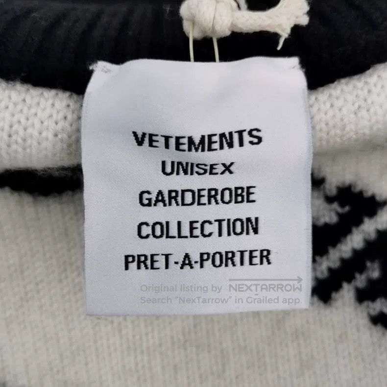 Vetements Vetements Wool letter logo round-neck long-sleeved sweater Size US M / EU 48-50 / 2 - 6 Thumbnail
