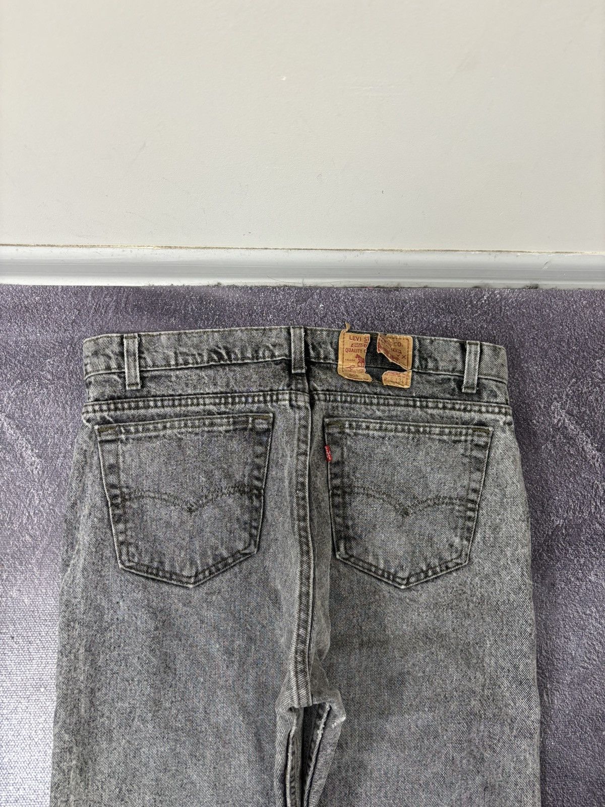 Levi's Vintage Levi’s 505 Made In USA Gray Acid Wash Denim Jeans Size US 36 / EU 52 - 4 Thumbnail