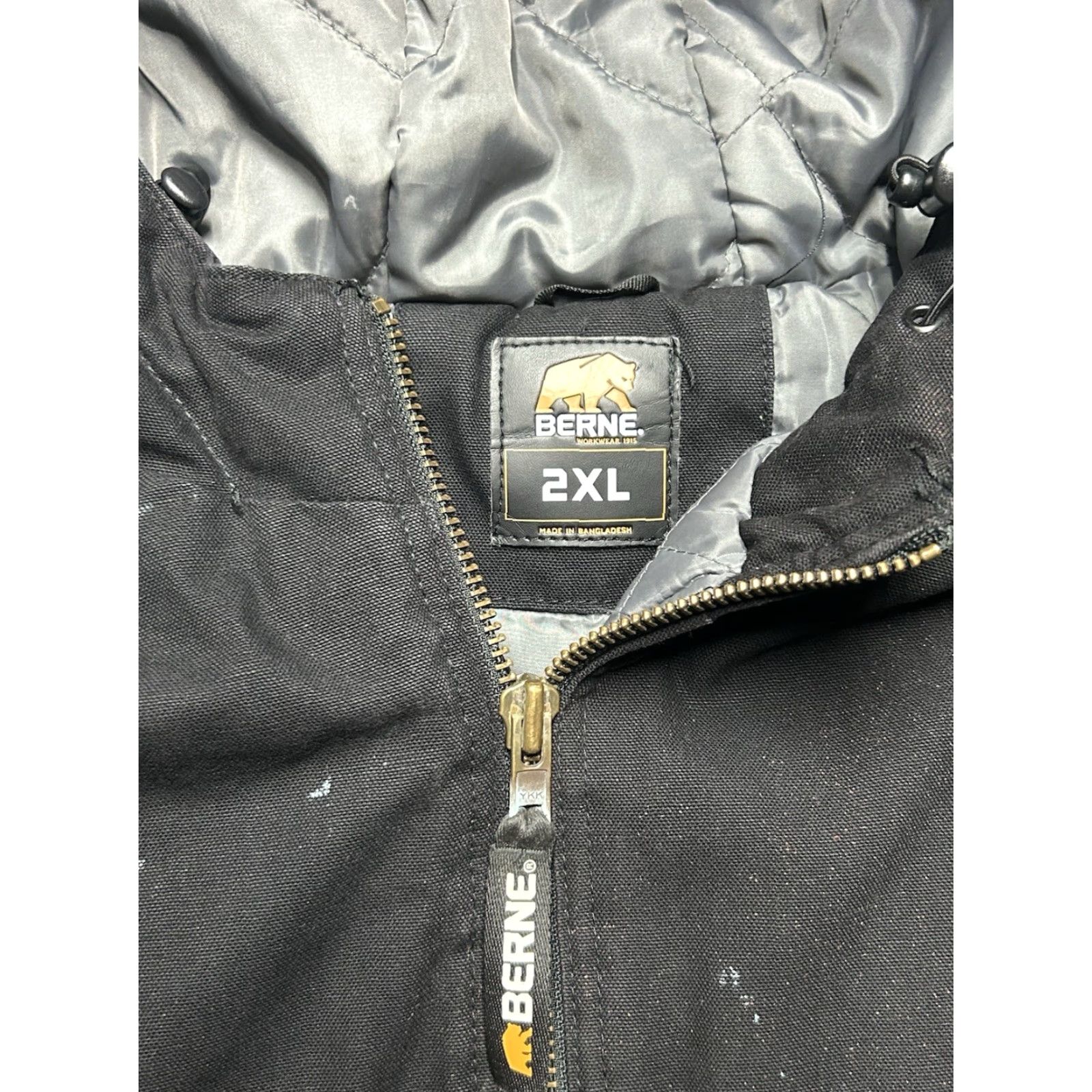 Carhartt VINTAGE Berne hooded work jacket black canvas carhartt style distressed XXL Size US XXL / EU 58 / 5 - 6 Thumbnail