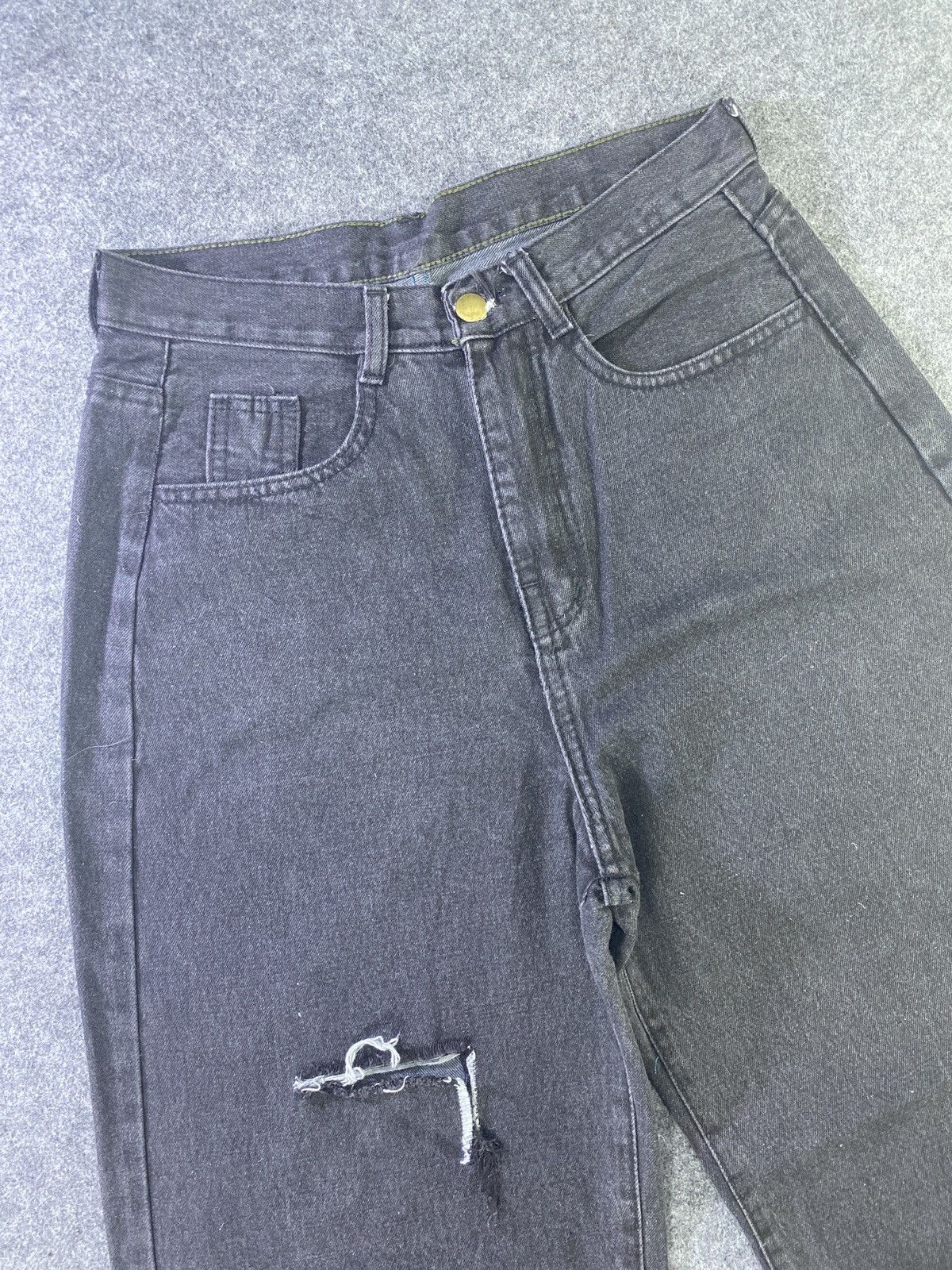 Japanese Brand × Jean Japanese Brand Baggy Distressed Black Pants -J948 Size US 28 / EU 44 - 9 Thumbnail